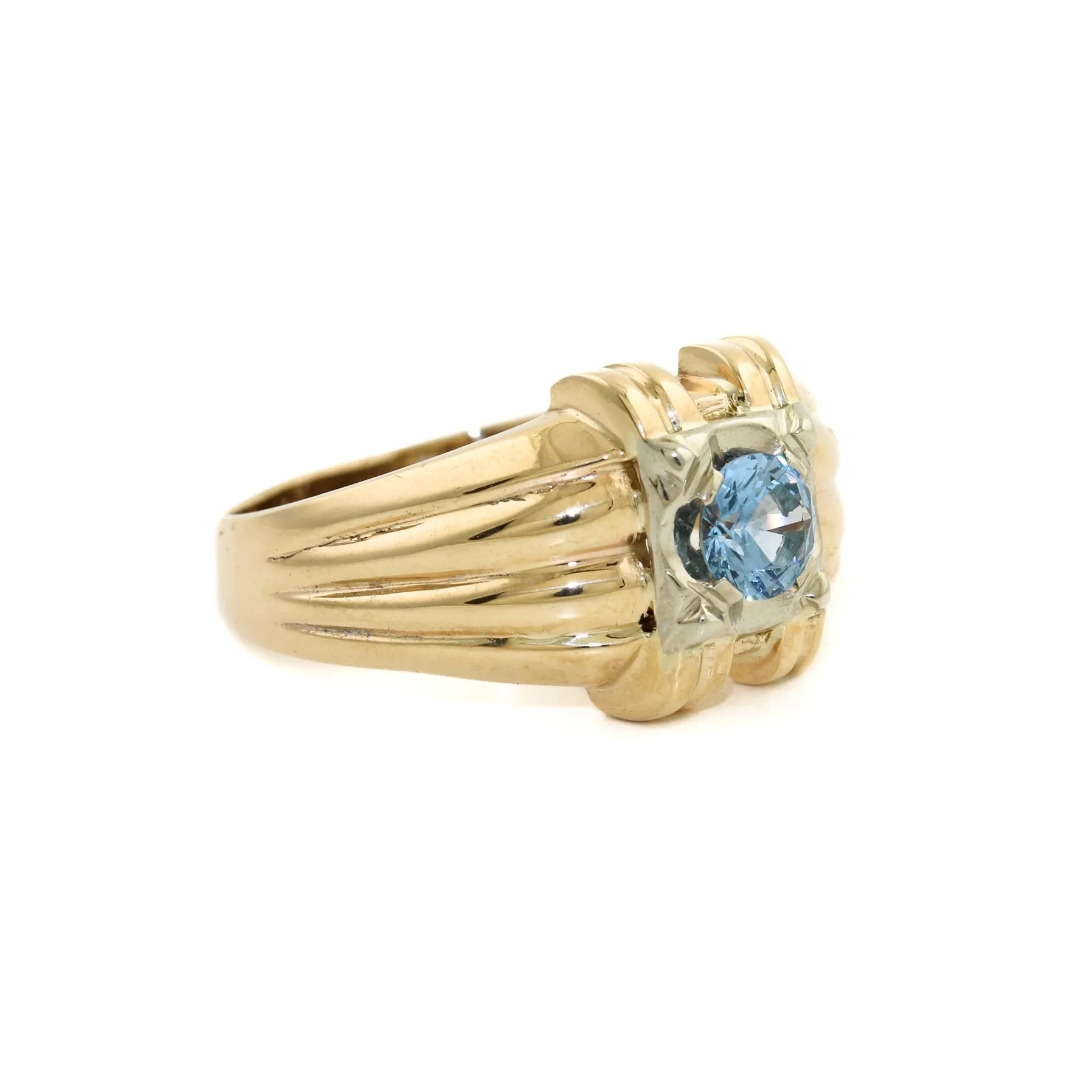 10k Gold x Aqua Marine Ring