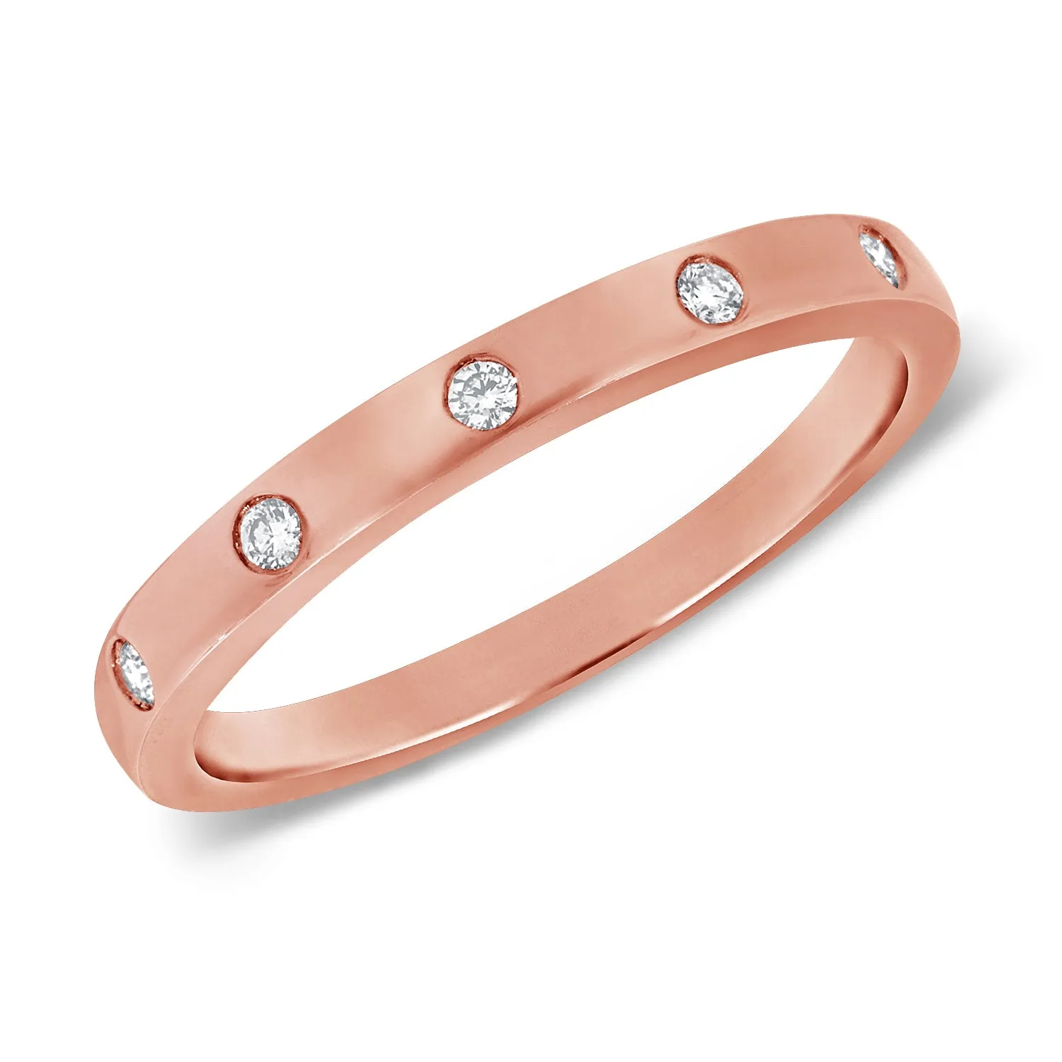 14k Gold & Diamond Band - 0.07ct