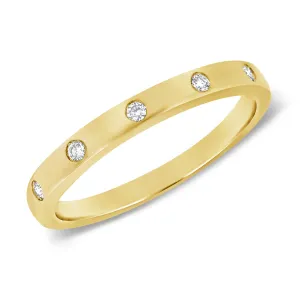 14k Gold & Diamond Band - 0.07ct