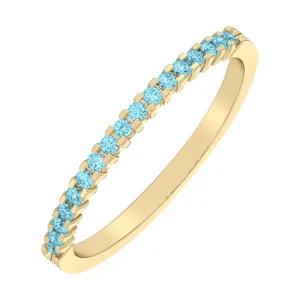 14Kt Yellow Gold Aquamarine 1/5Ctw Ring