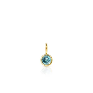 14KT Yellow Gold Aquamarine Bezel Charm