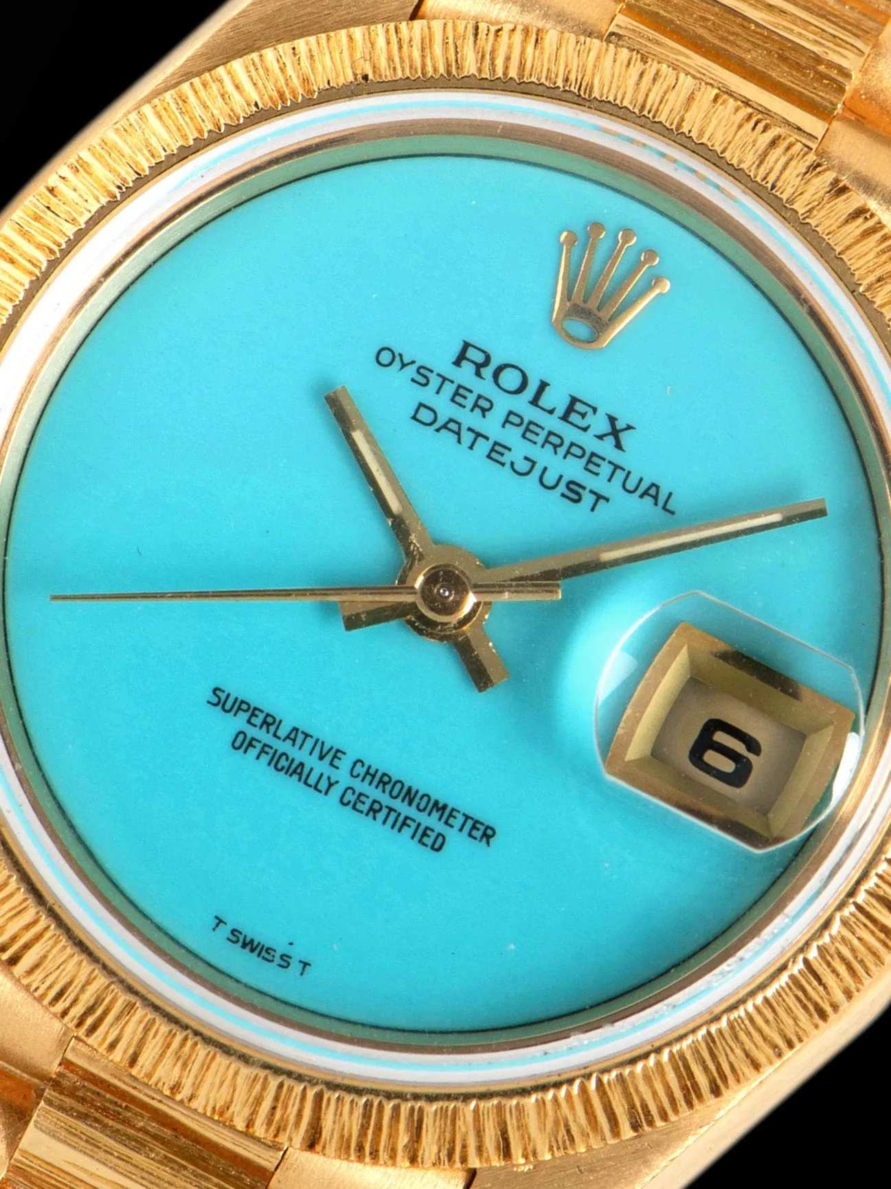 1986 Rolex Ladies Datejust 18K YG (Ref. 69278) Turquoise Stone Dial