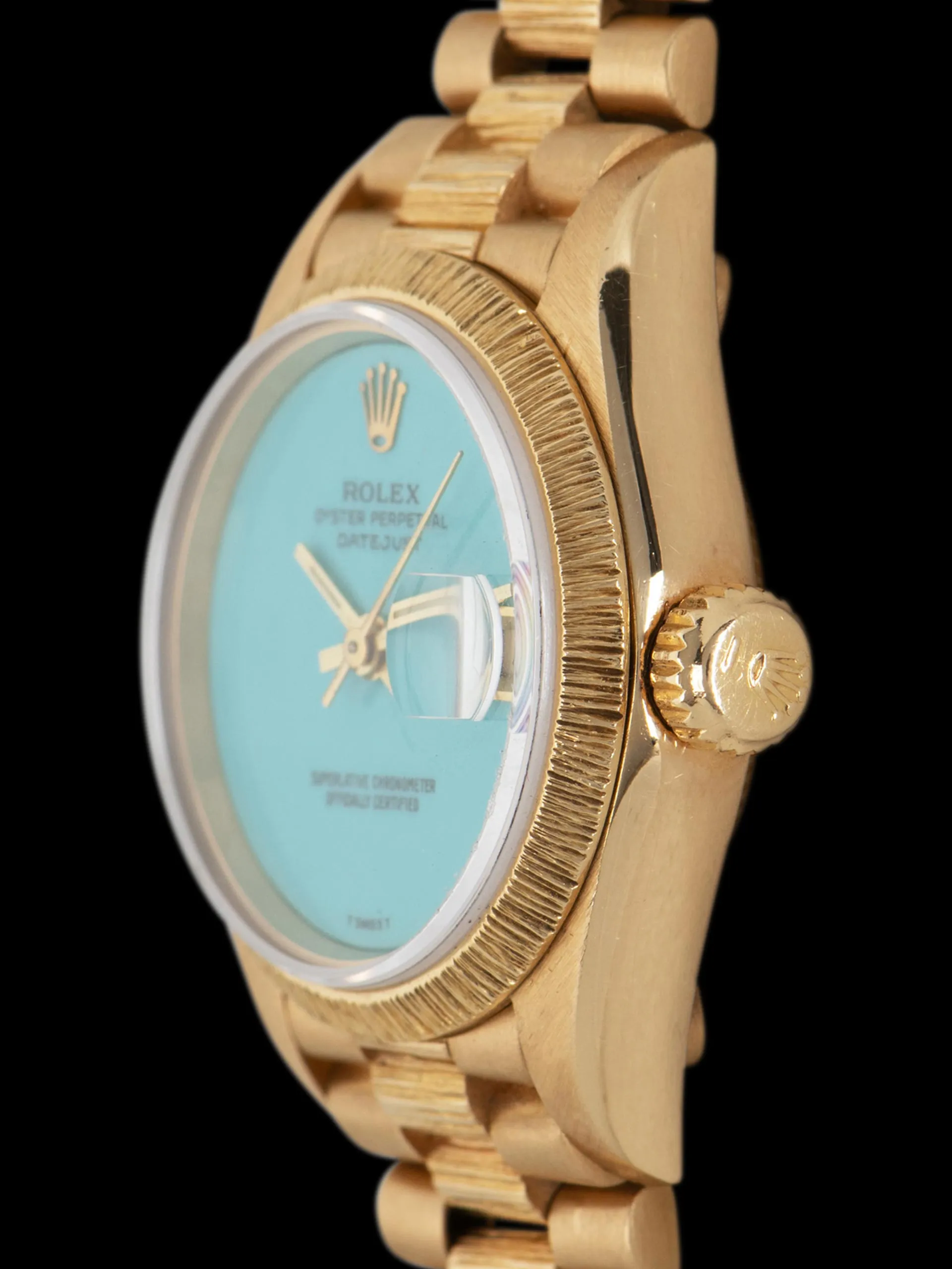 1986 Rolex Ladies Datejust 18K YG (Ref. 69278) Turquoise Stone Dial