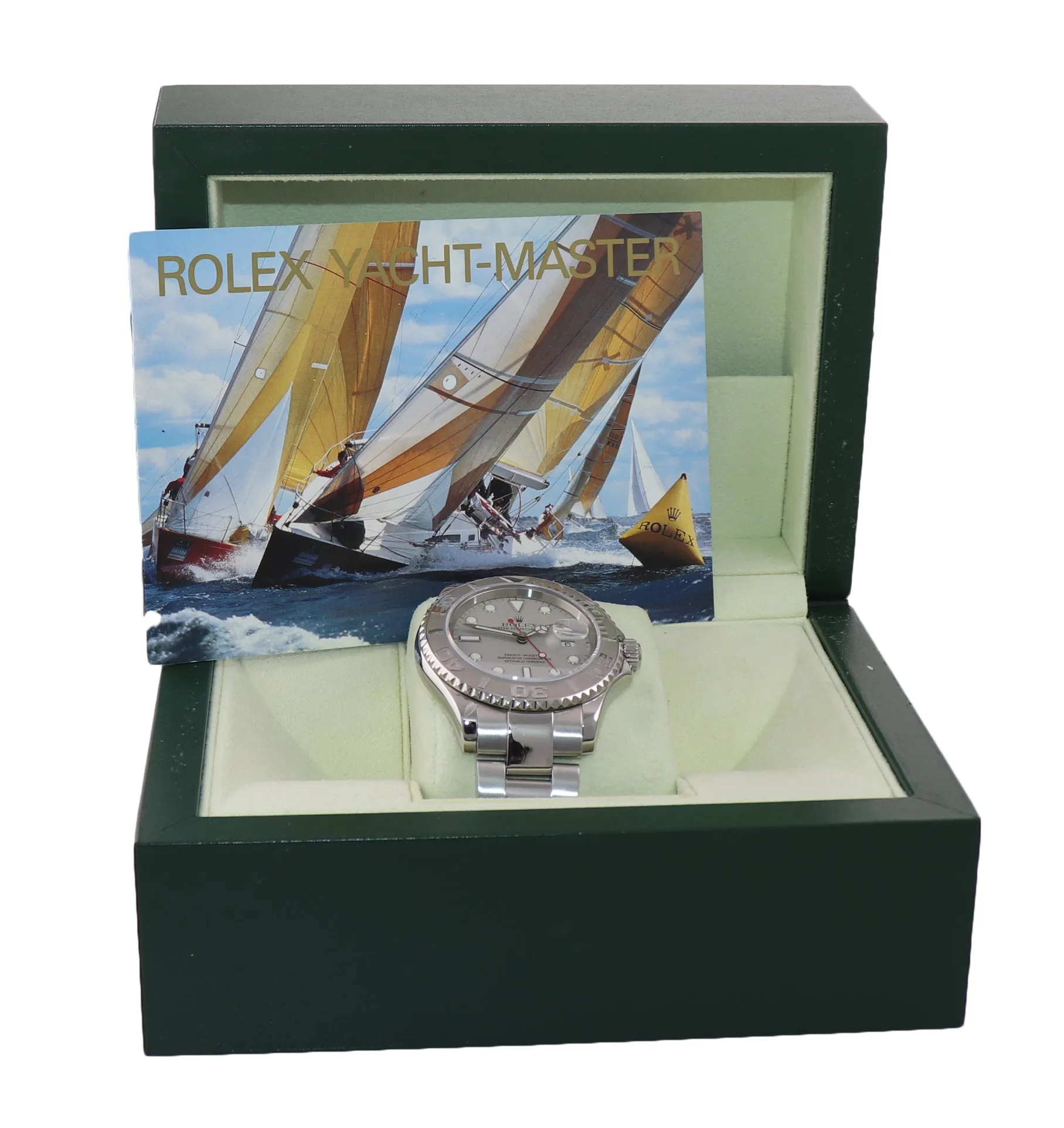 2002 Rolex Yacht-Master 16622 Steel Platinum Bezel Oyster 40mm Watch Box