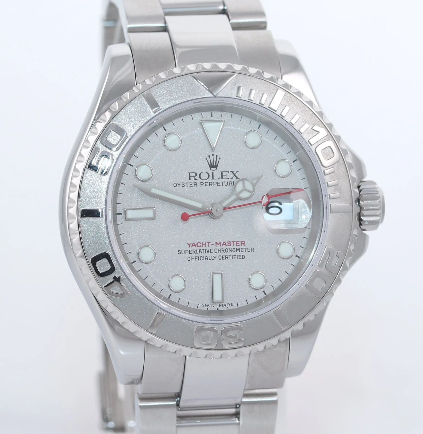 2002 Rolex Yacht-Master 16622 Steel Platinum Bezel Oyster 40mm Watch Box