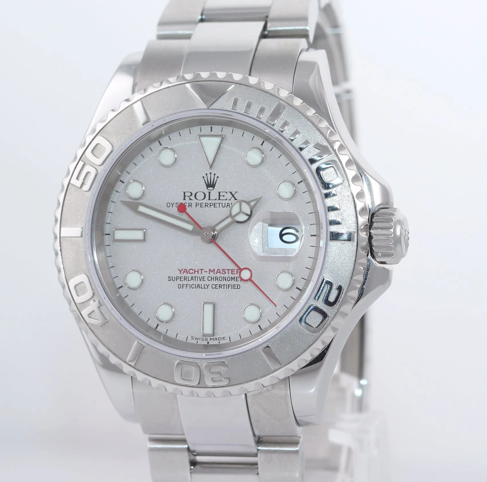 2005 MINT Rolex Yacht-Master 16622 Steel Platinum Bezel Oyster 40mm Watch Box