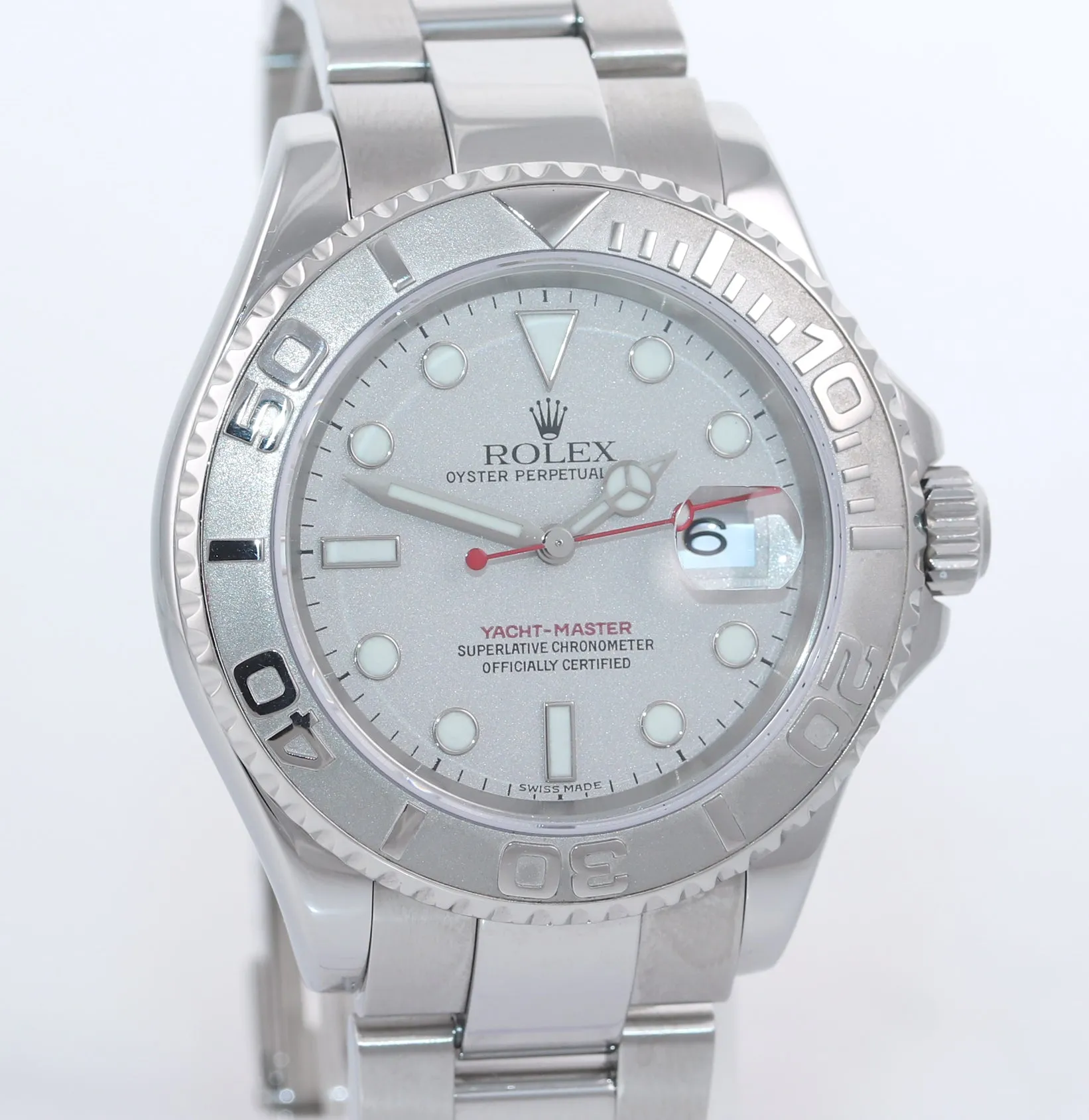 2005 MINT Rolex Yacht-Master 16622 Steel Platinum Bezel Oyster 40mm Watch Box