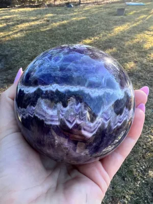 2lb 2oz Chevron amethyst a sphere 90mm