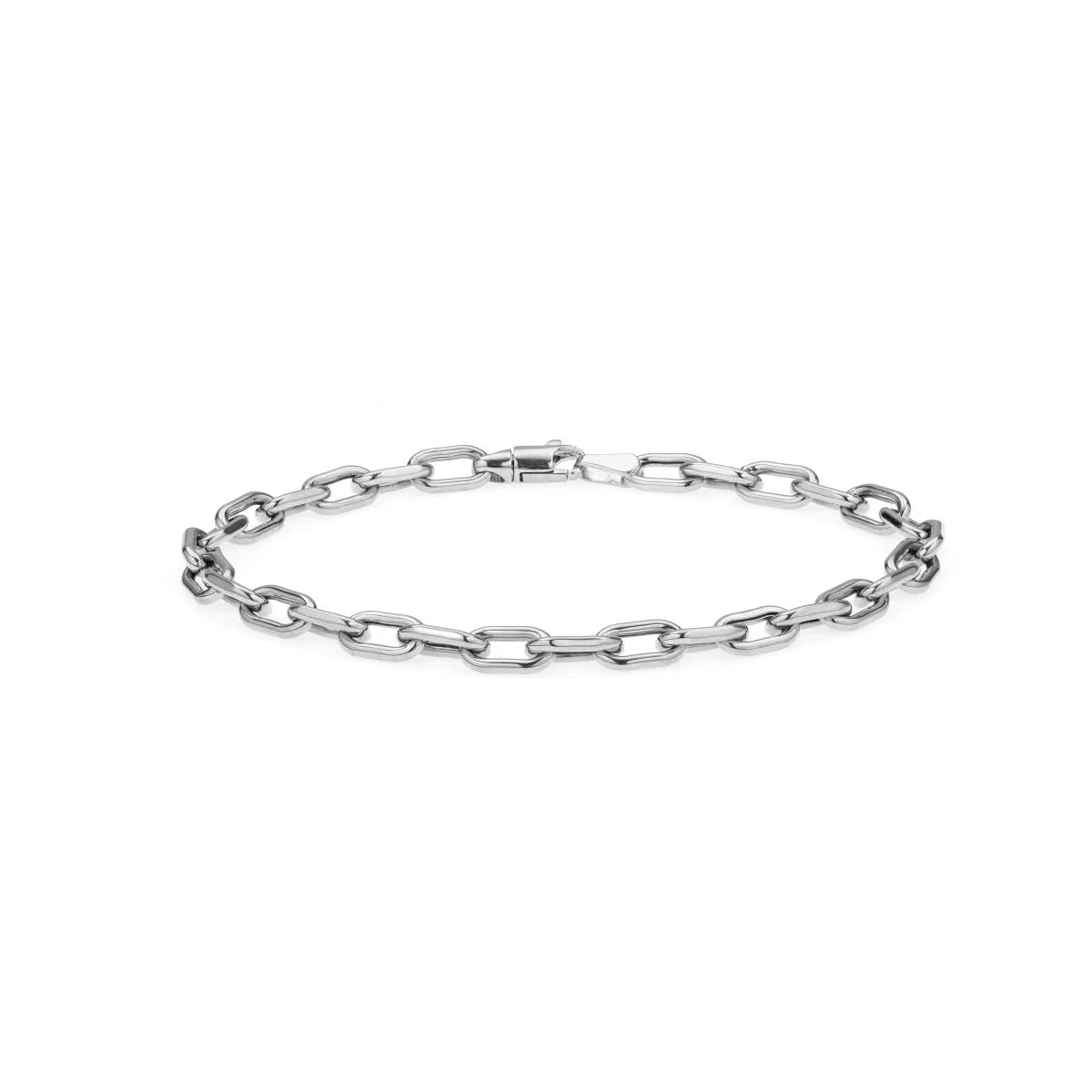 4mm Italian Chain Link Bracelet in Sterling Silver