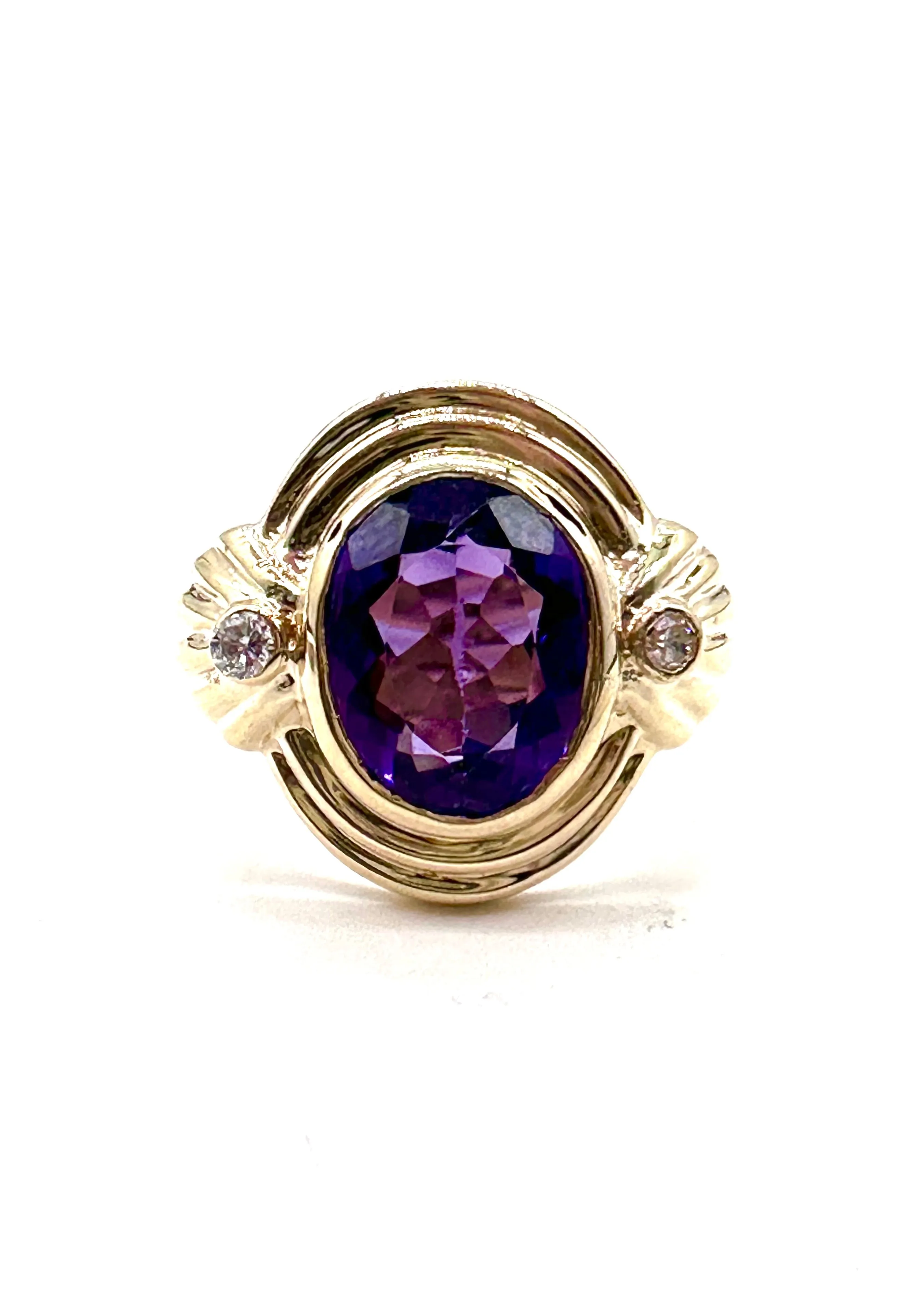 Amethyst and Diamond Ring