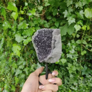 Amethyst Druzy Free Form on Metal Stand (#3)