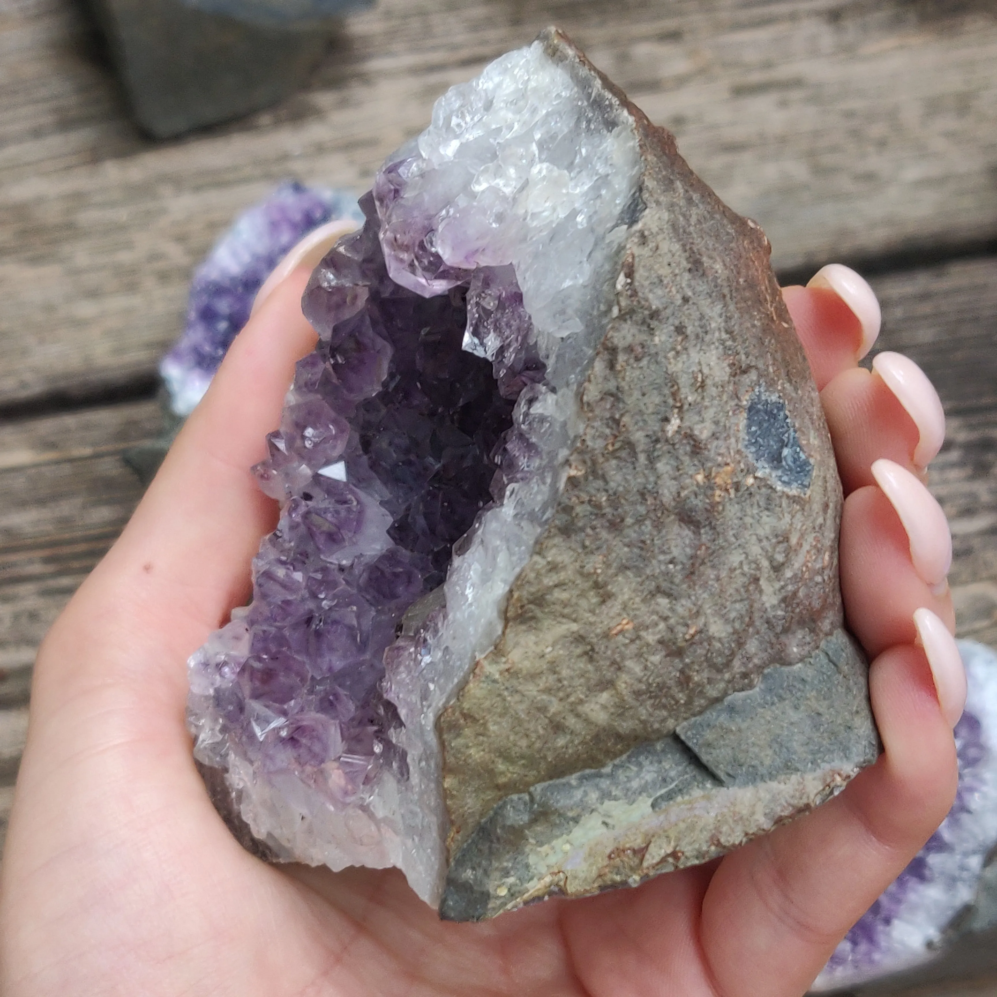 Amethyst Geode Free Form, Cut Base (#25)