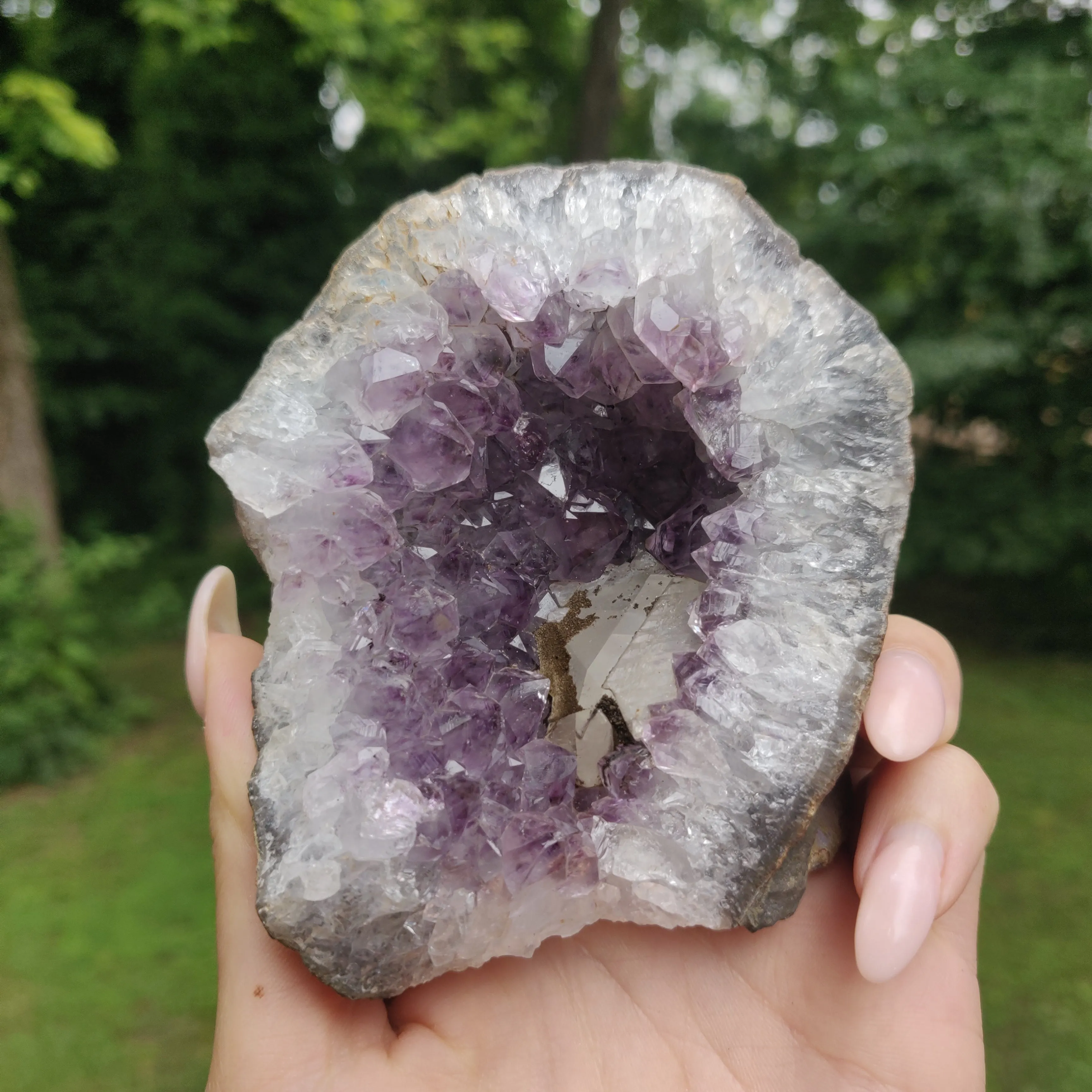 Amethyst Geode Free Form, Cut Base (#25)