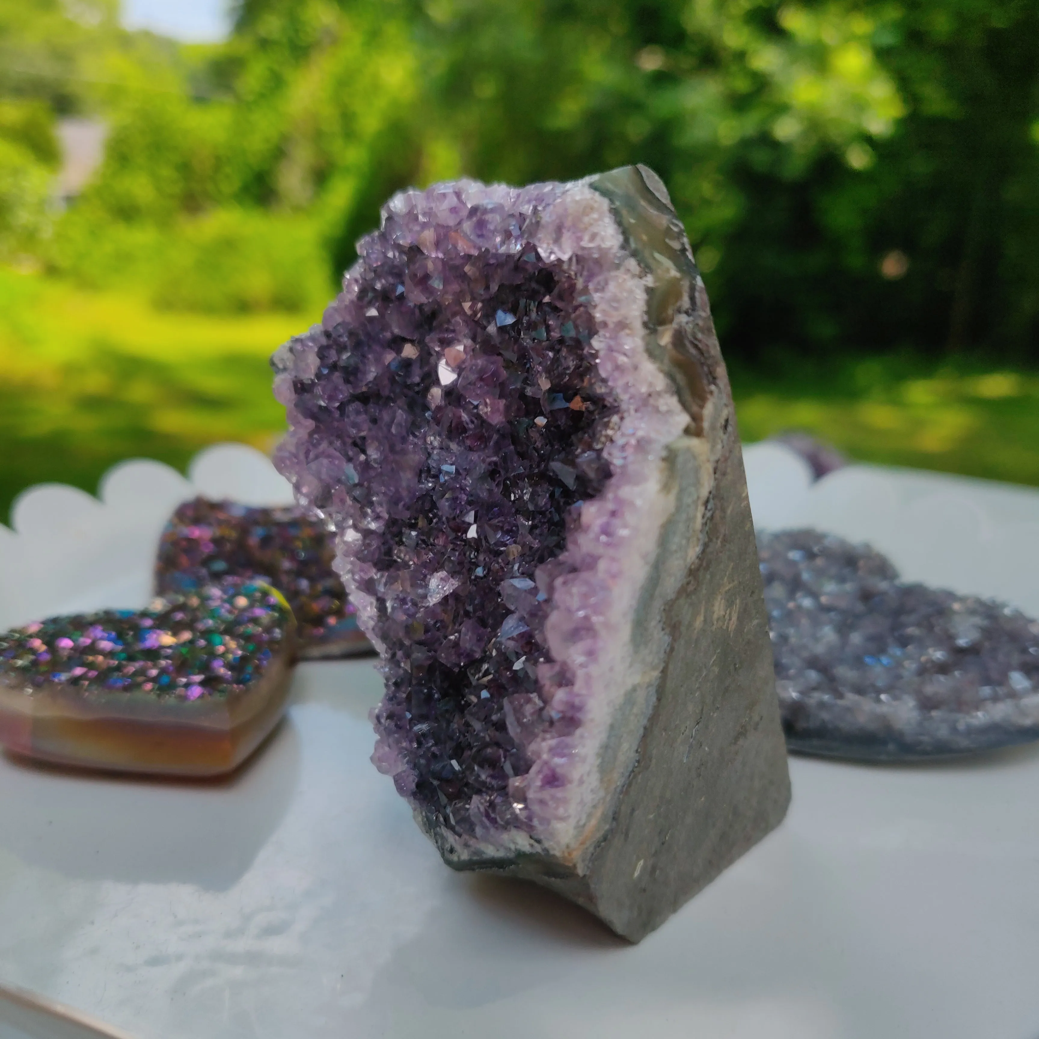 Amethyst Geode Free Form, Cut Base (#3)