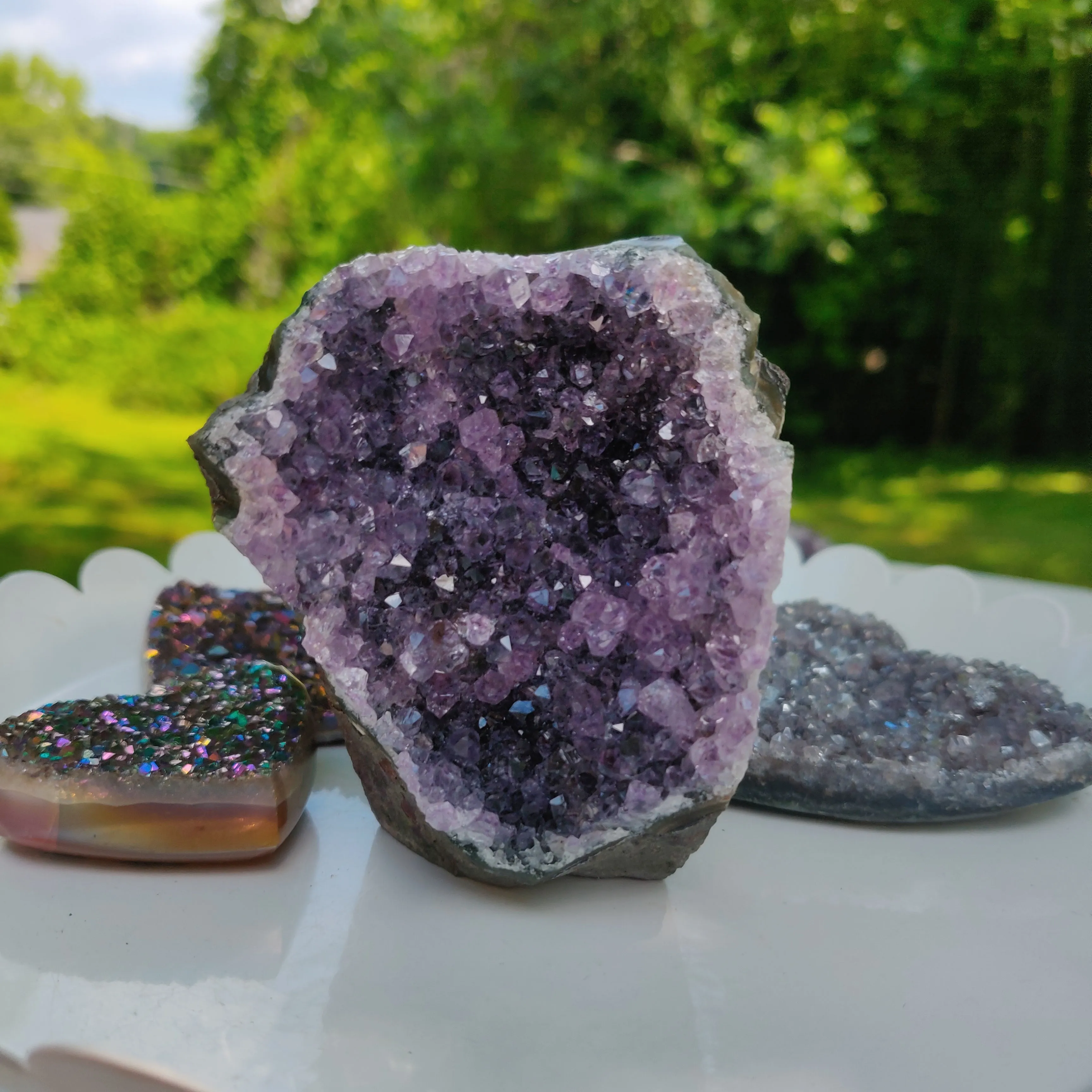 Amethyst Geode Free Form, Cut Base (#3)