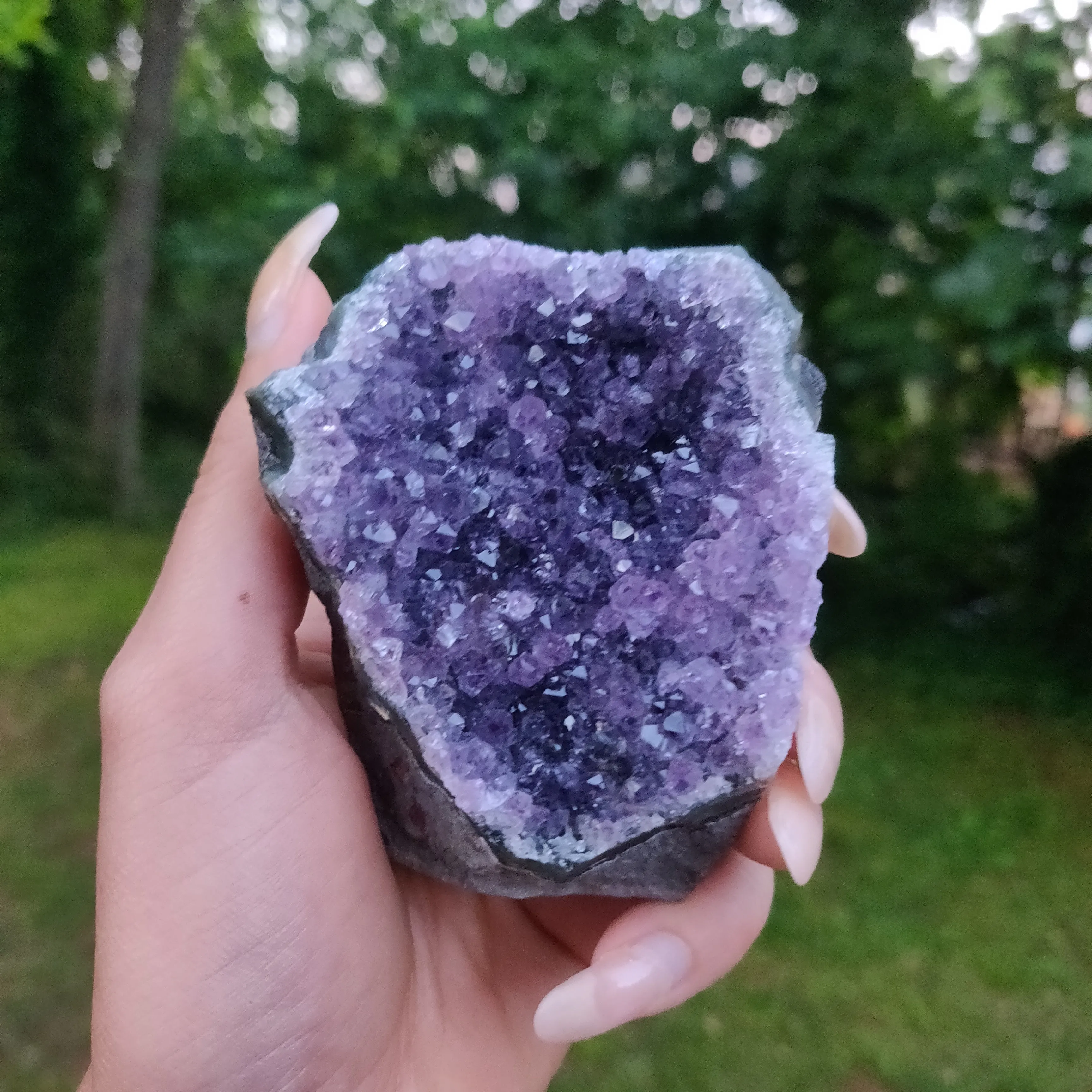 Amethyst Geode Free Form, Cut Base (#3)