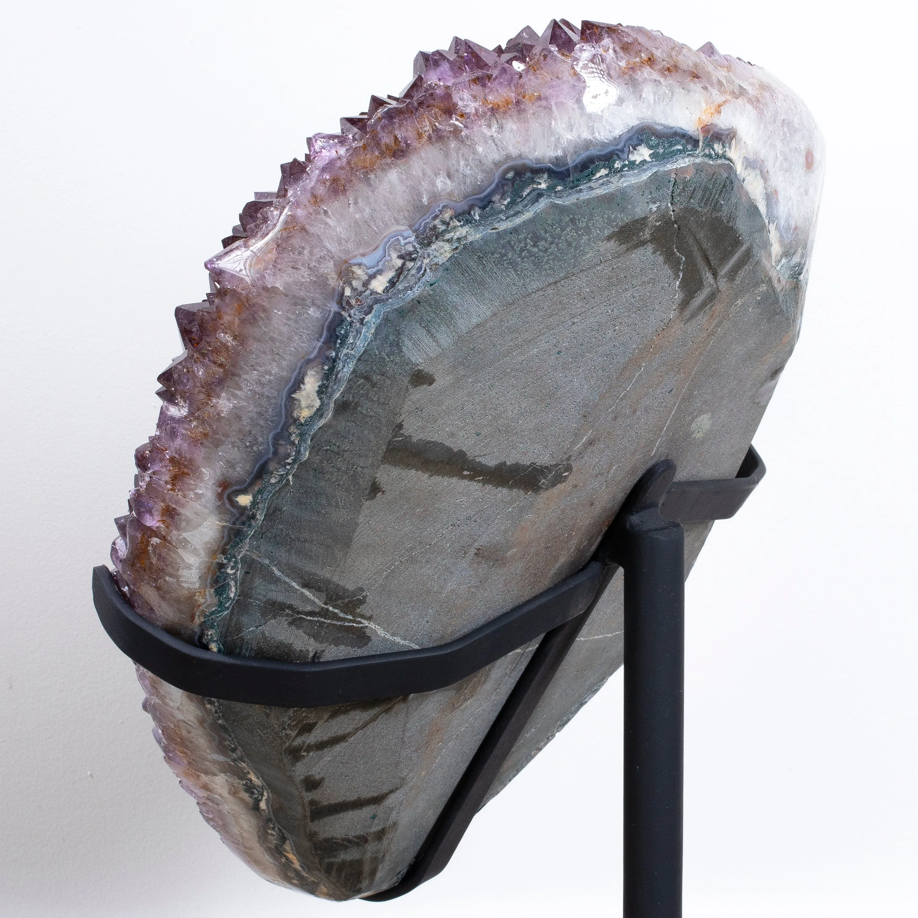 Amethyst Geode from Brazil on Custom Stand- 25" / 49 lbs