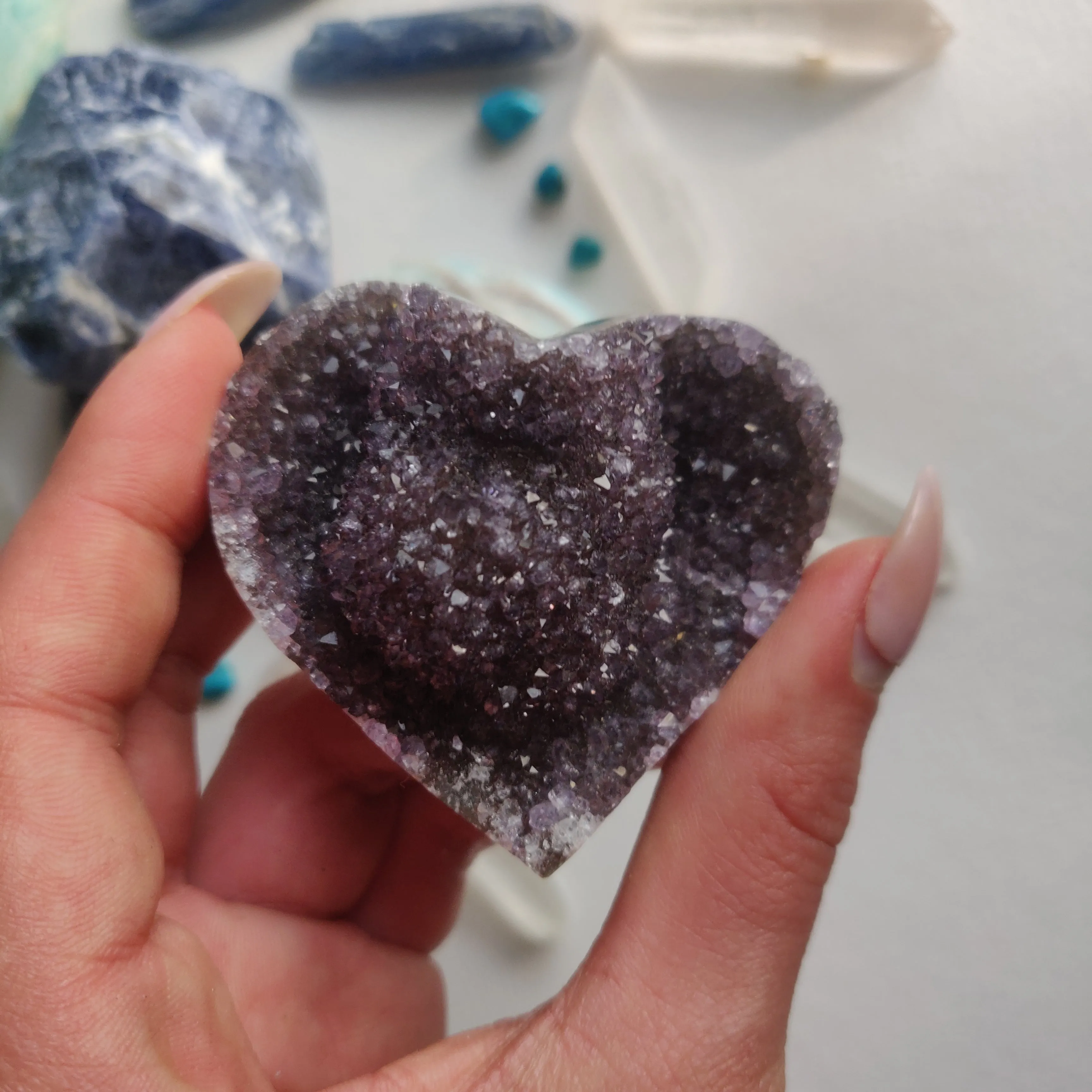 Amethyst Geode Heart (#5A)