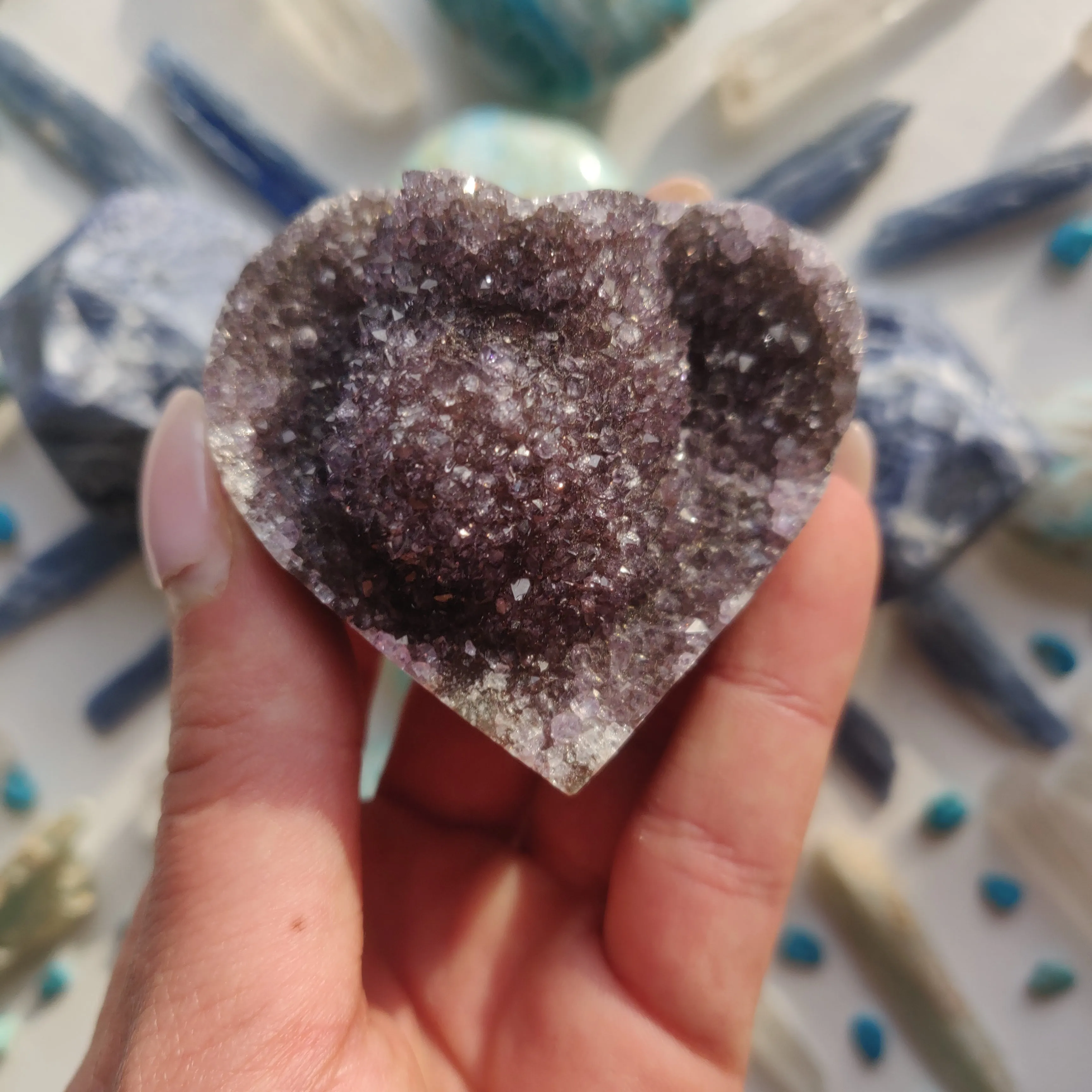 Amethyst Geode Heart (#5A)