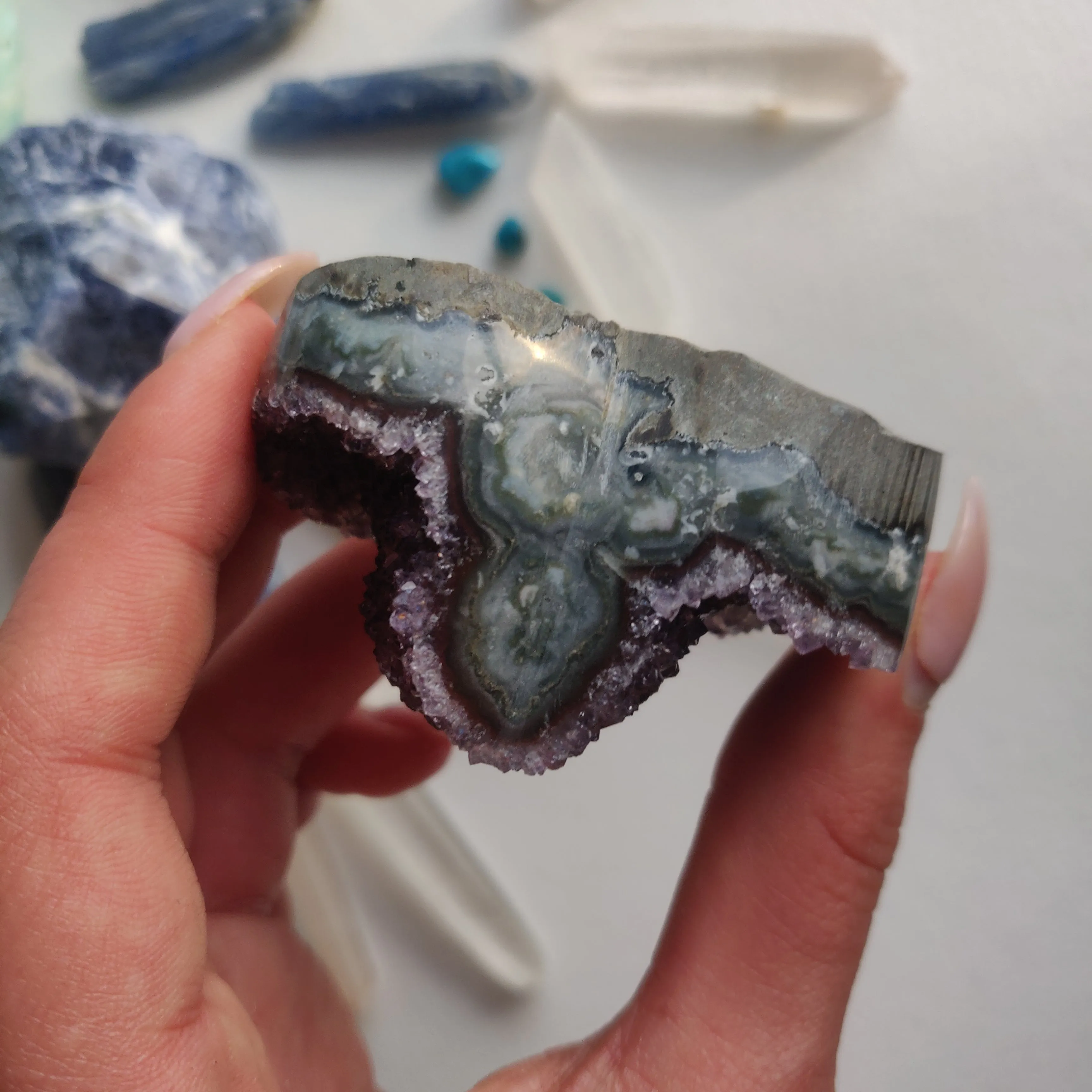 Amethyst Geode Heart (#5A)