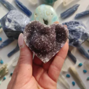 Amethyst Geode Heart (#5A)