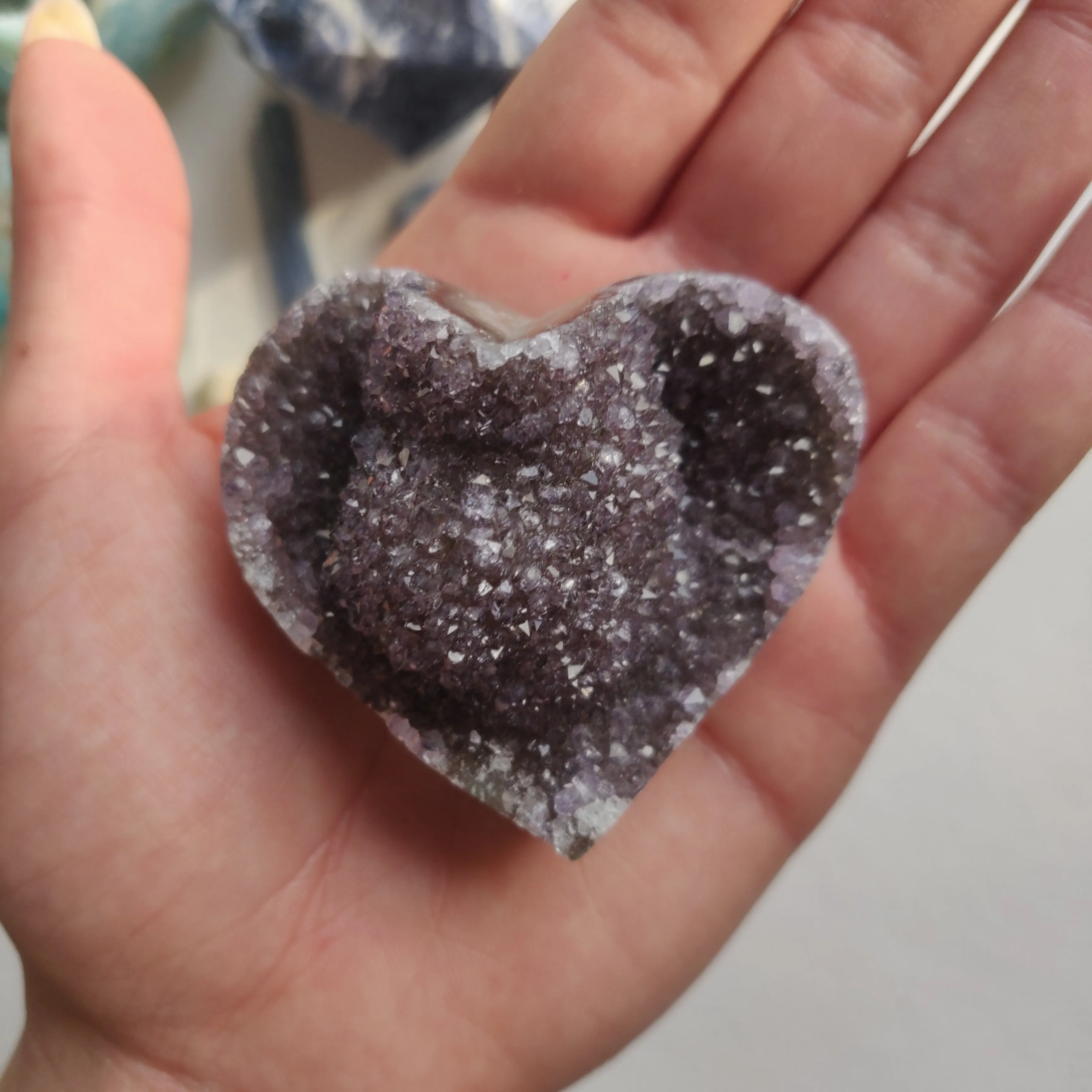 Amethyst Geode Heart (#5A)