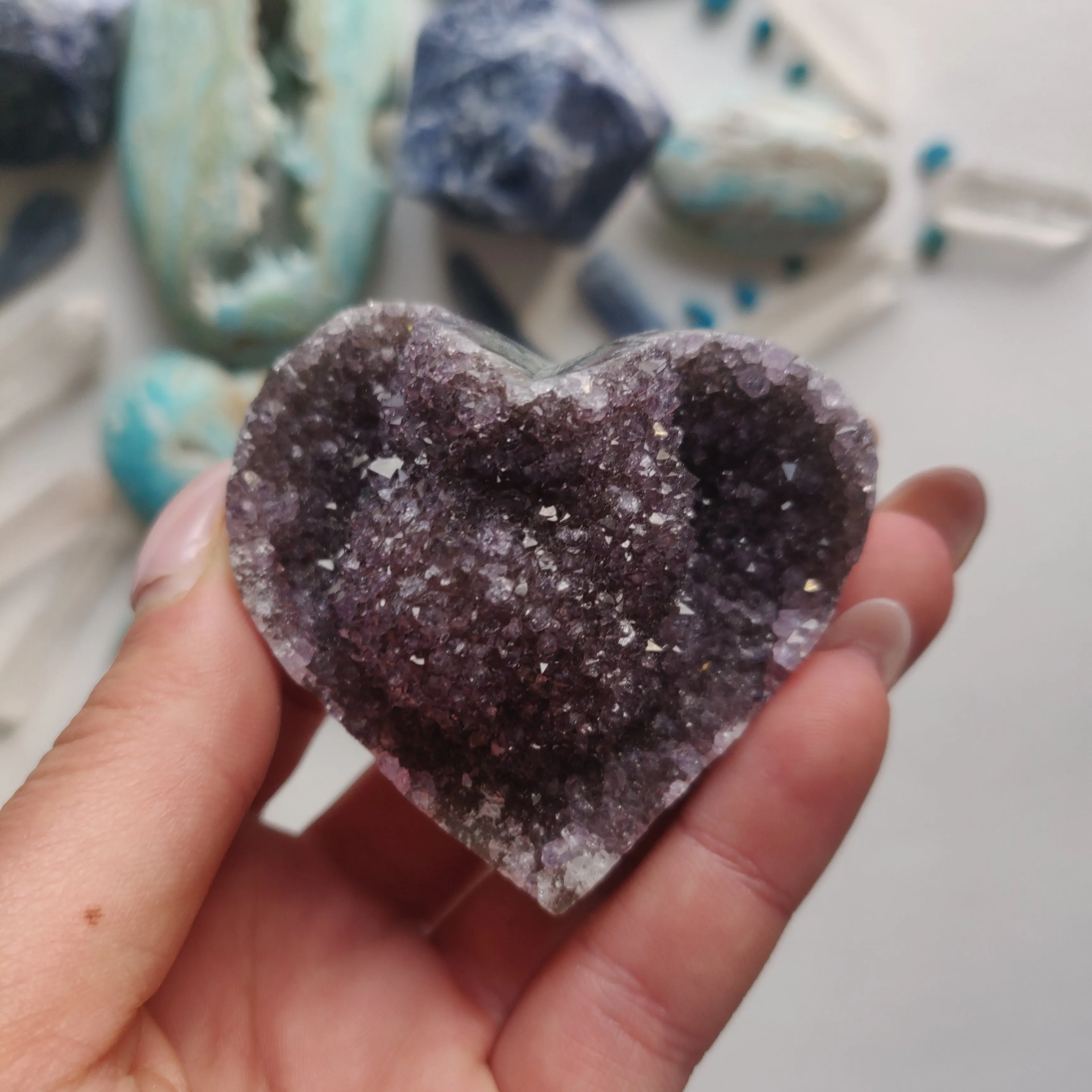 Amethyst Geode Heart (#5A)