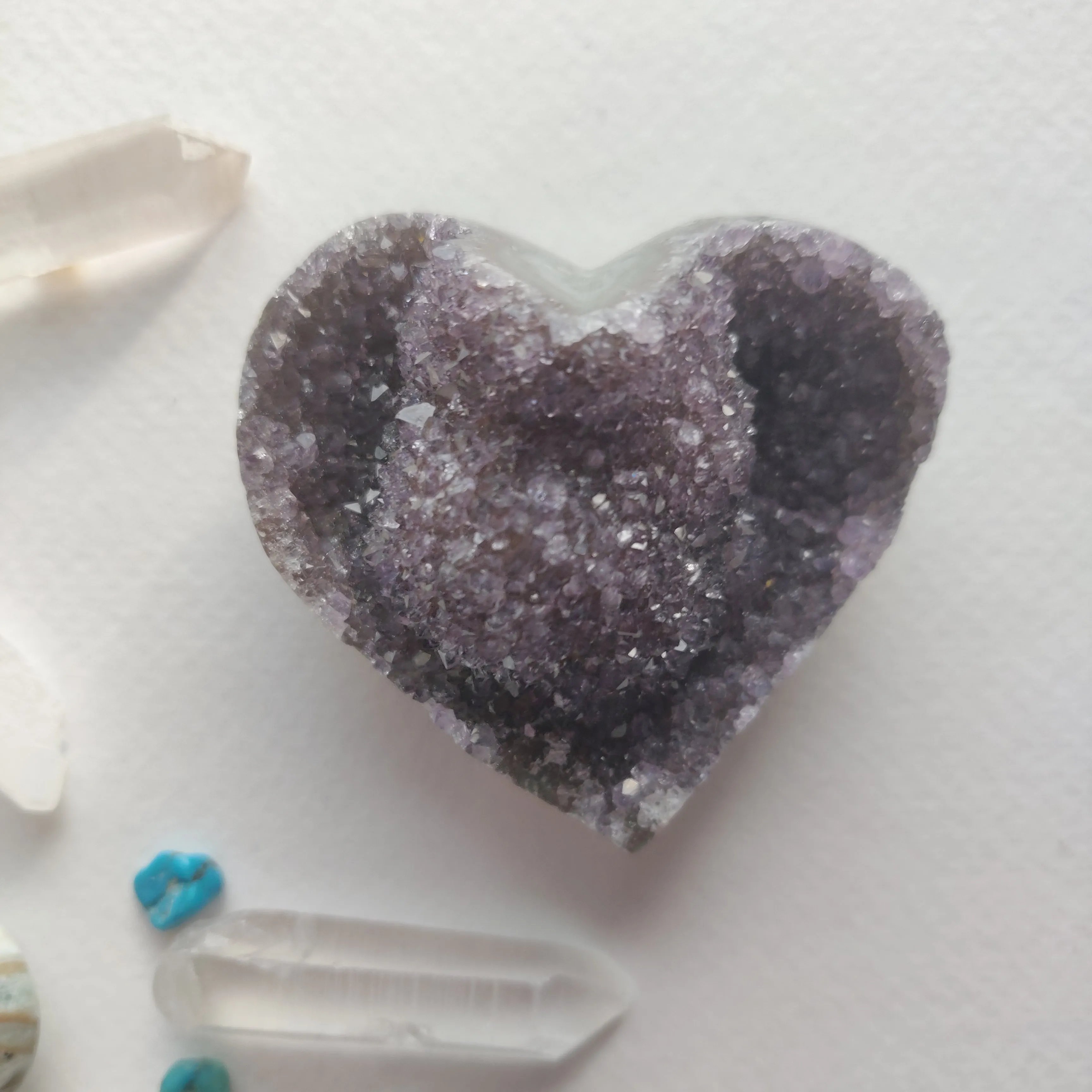 Amethyst Geode Heart (#5A)