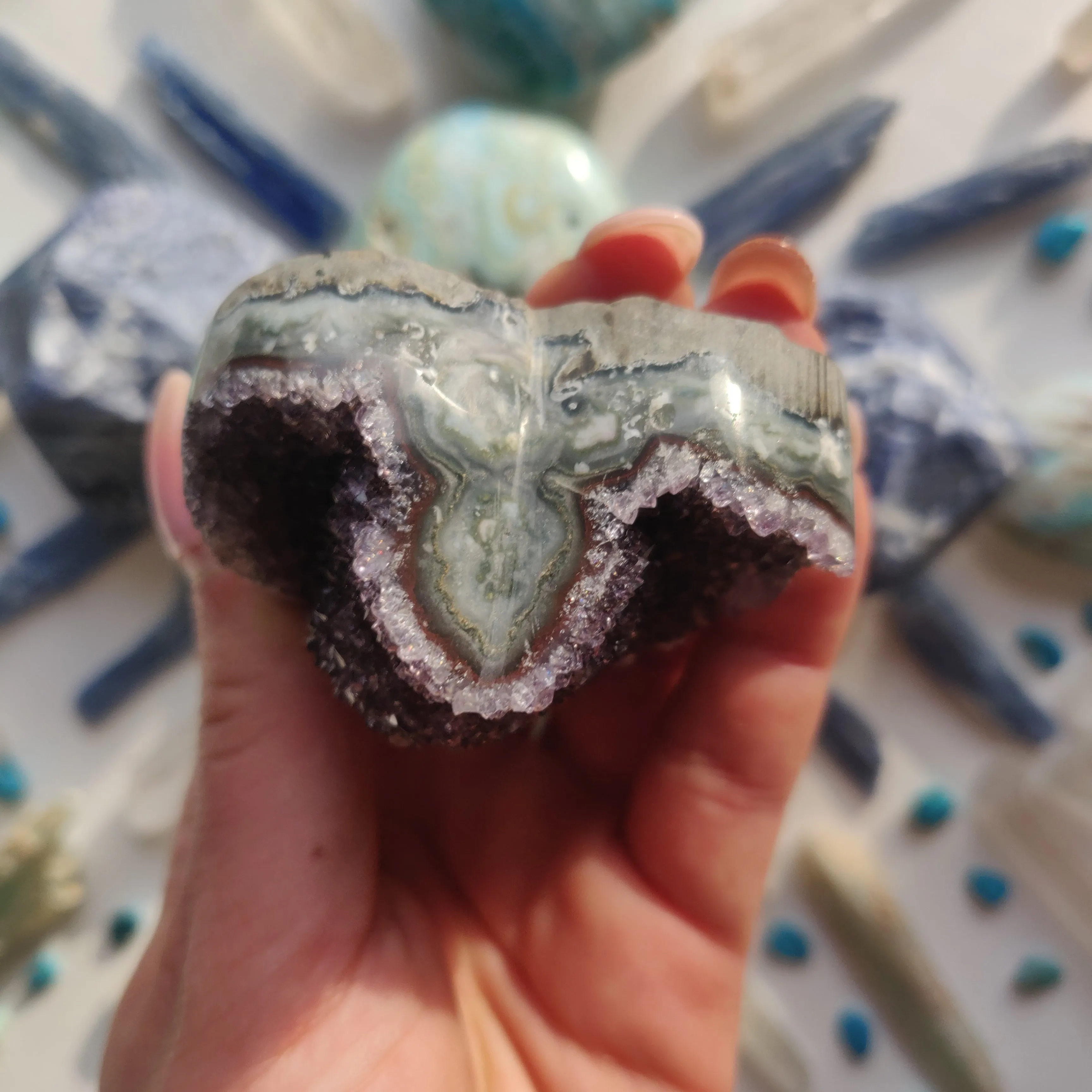 Amethyst Geode Heart (#5A)