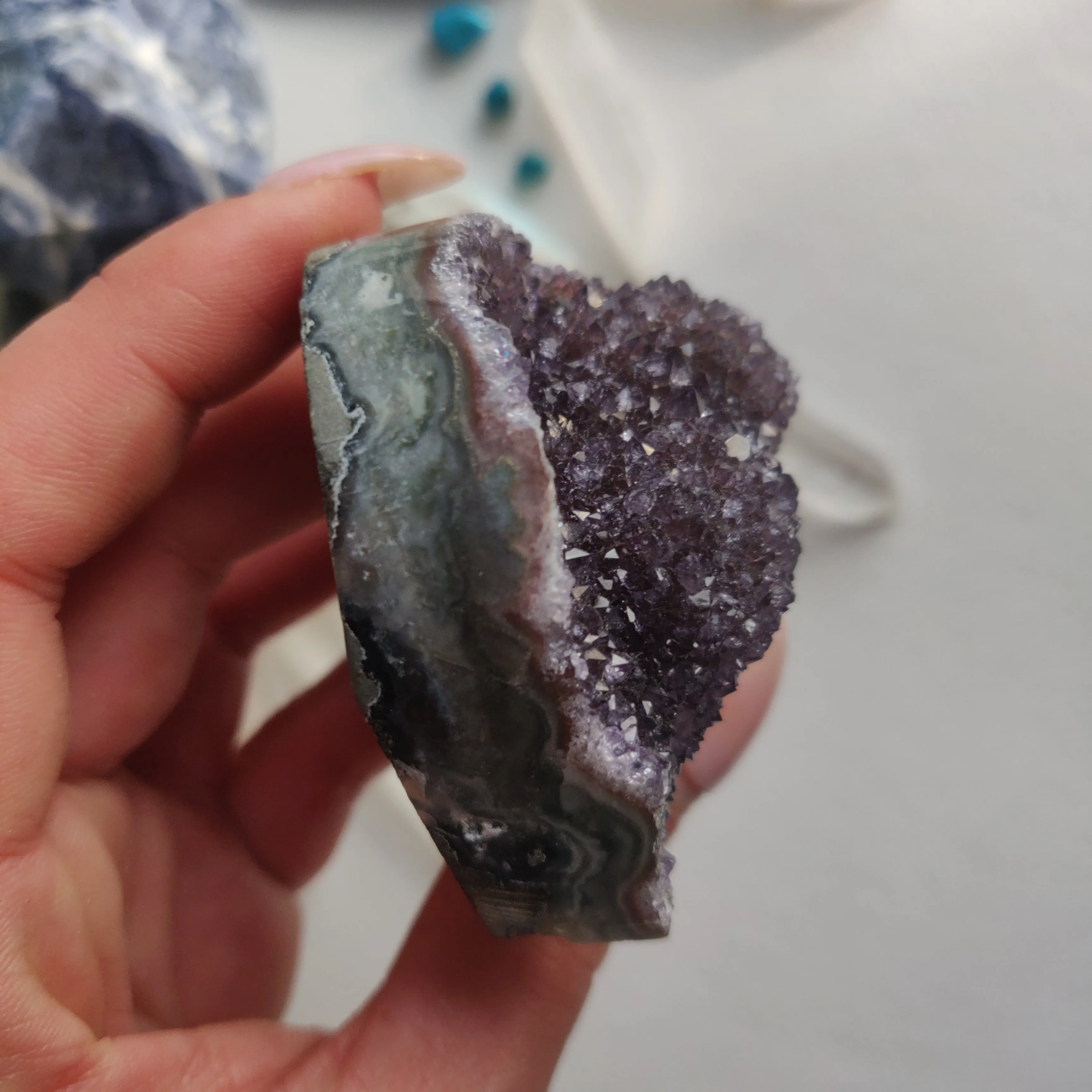 Amethyst Geode Heart (#5A)