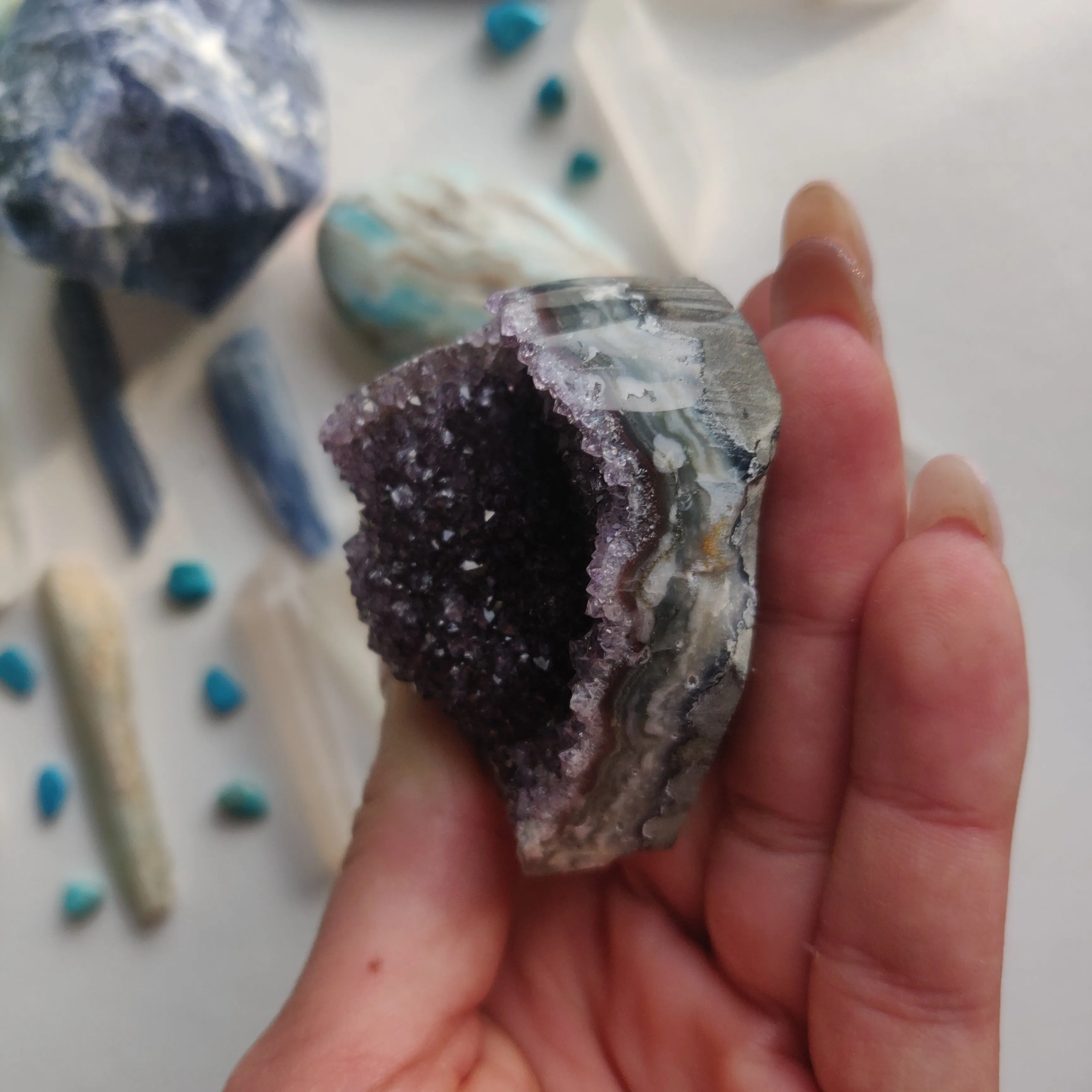 Amethyst Geode Heart (#5A)