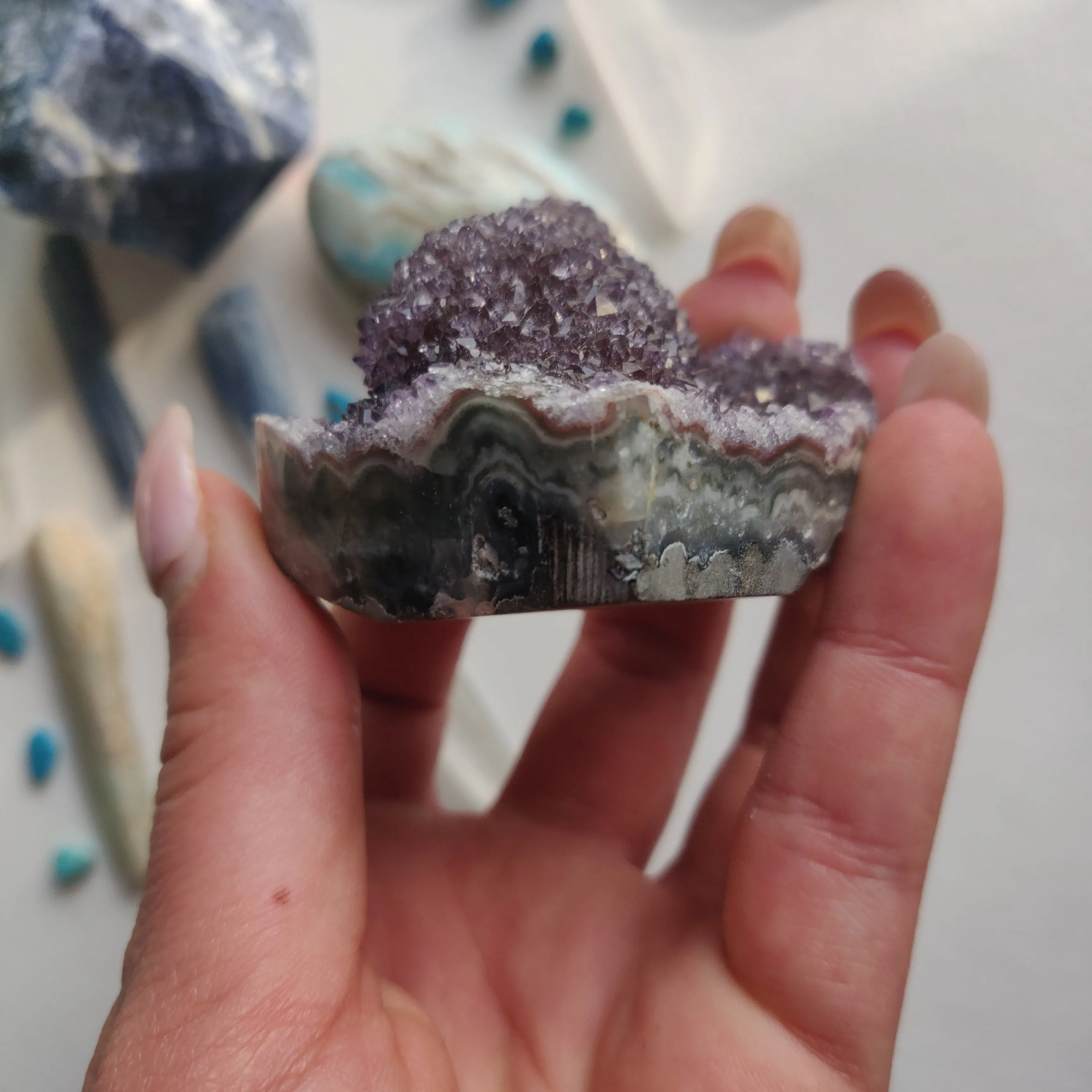 Amethyst Geode Heart (#5A)