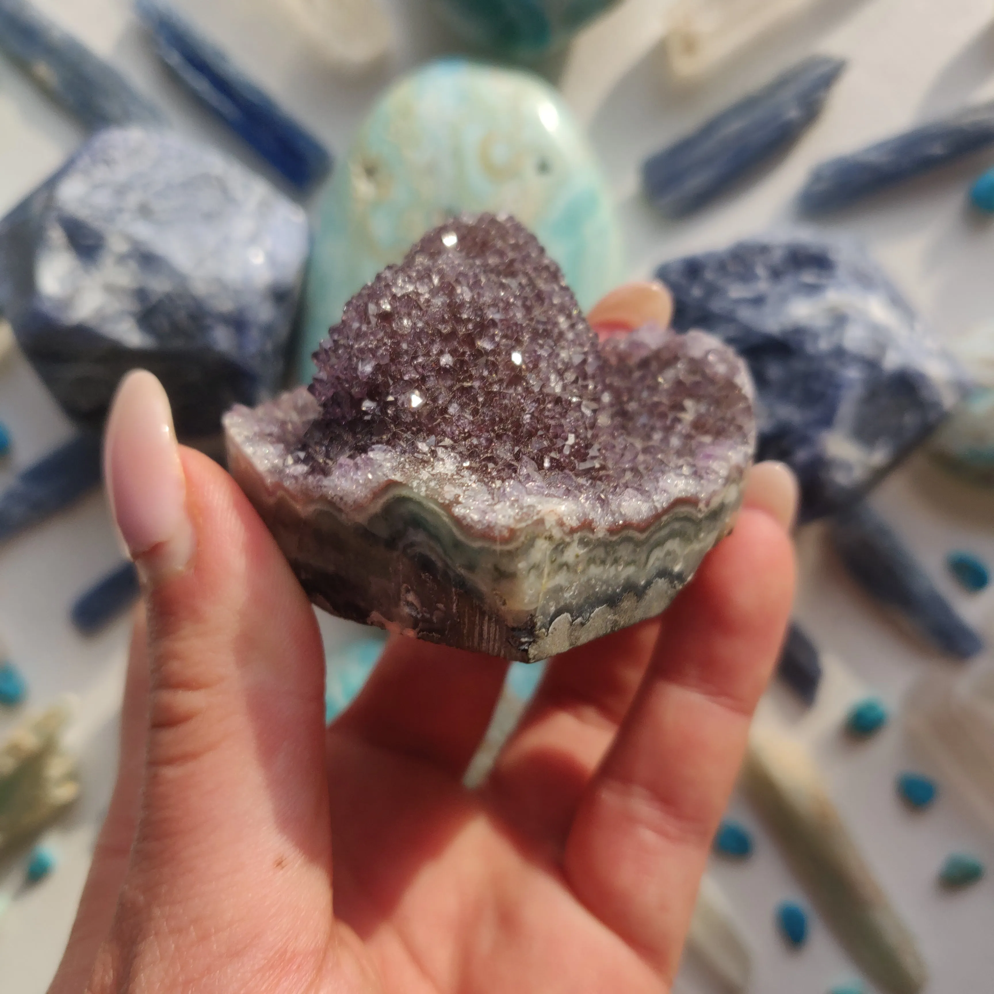 Amethyst Geode Heart (#5A)