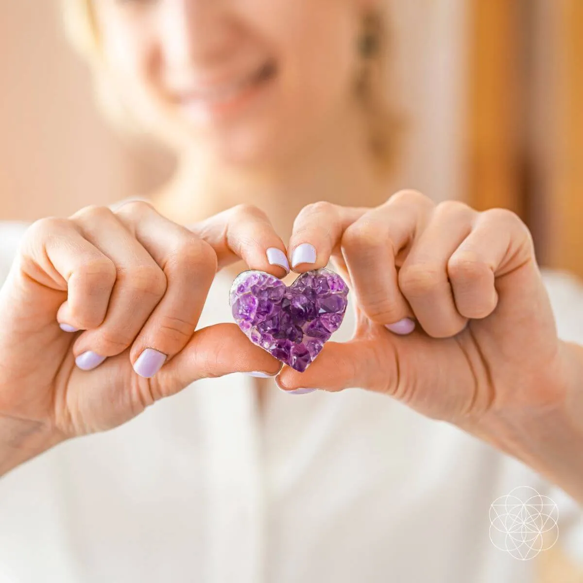 Amethyst Love Heart Cluster