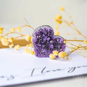 Amethyst Love Heart Cluster