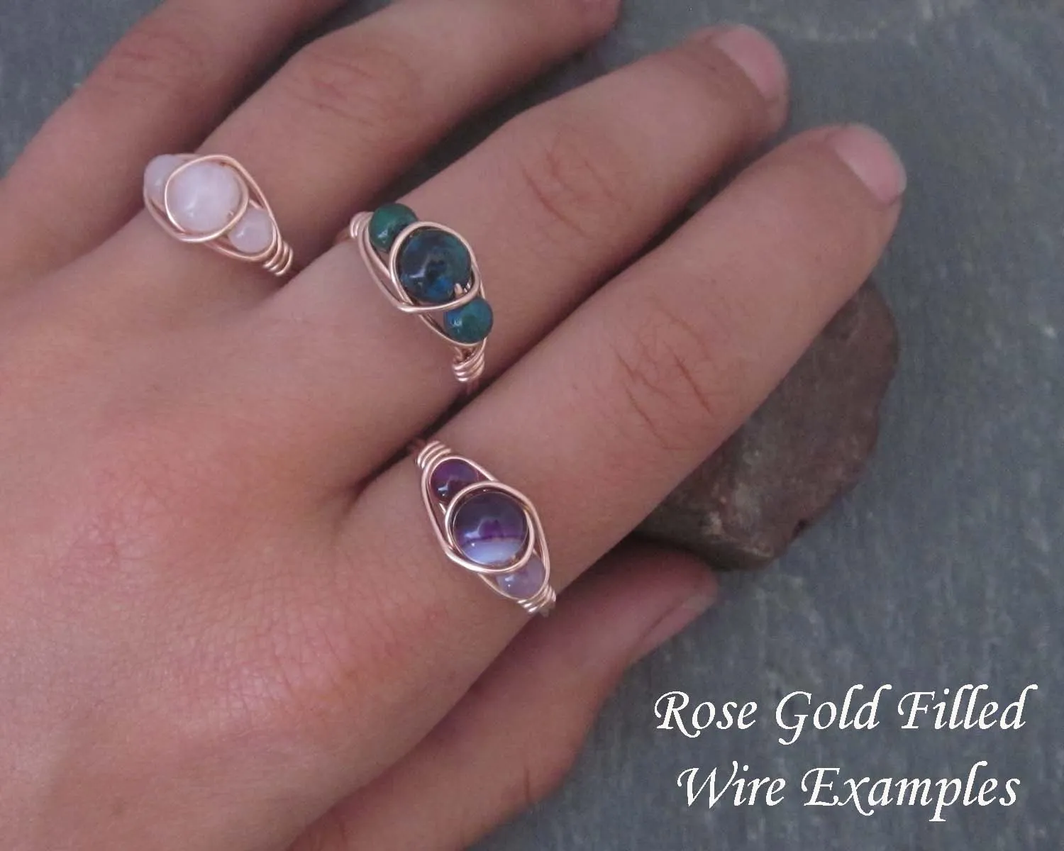 Amethyst Wire Wrapped Ring 1pc (Custom Sizes)