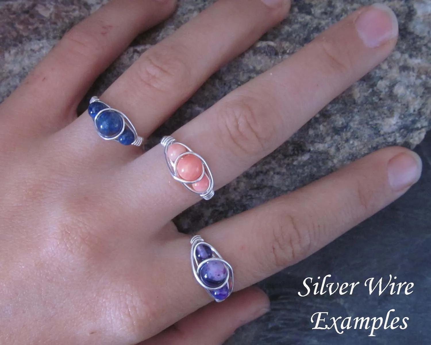 Amethyst Wire Wrapped Ring 1pc (Custom Sizes)