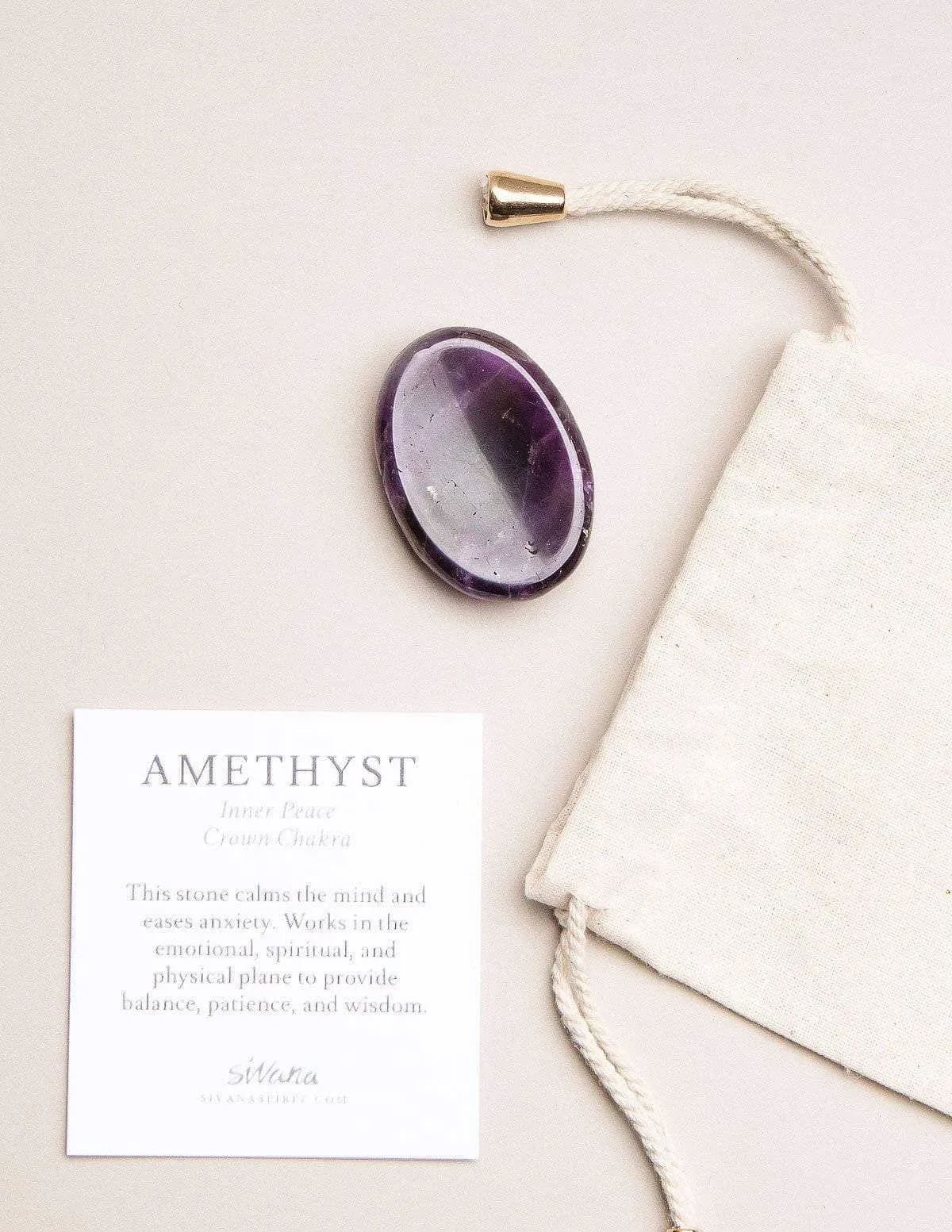 Amethyst Worry Stone