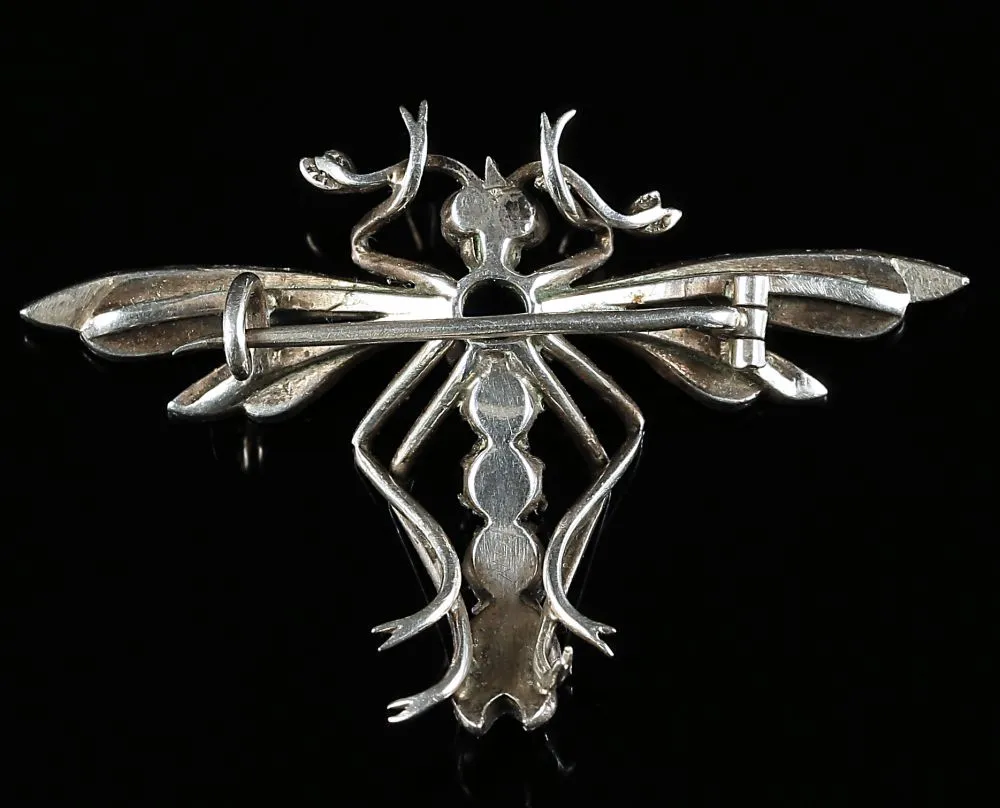 Antique Victorian Dragonfly Brooch Circa 1900