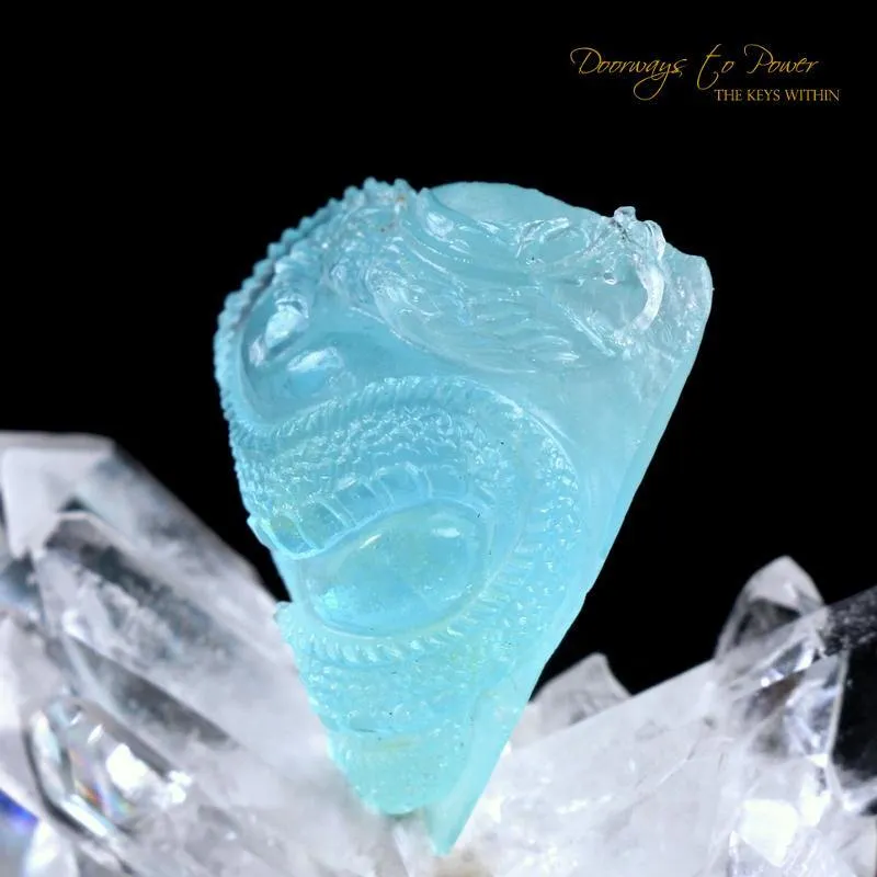 Aquamarine Dragon Crystal Carving 'Museum Quality'