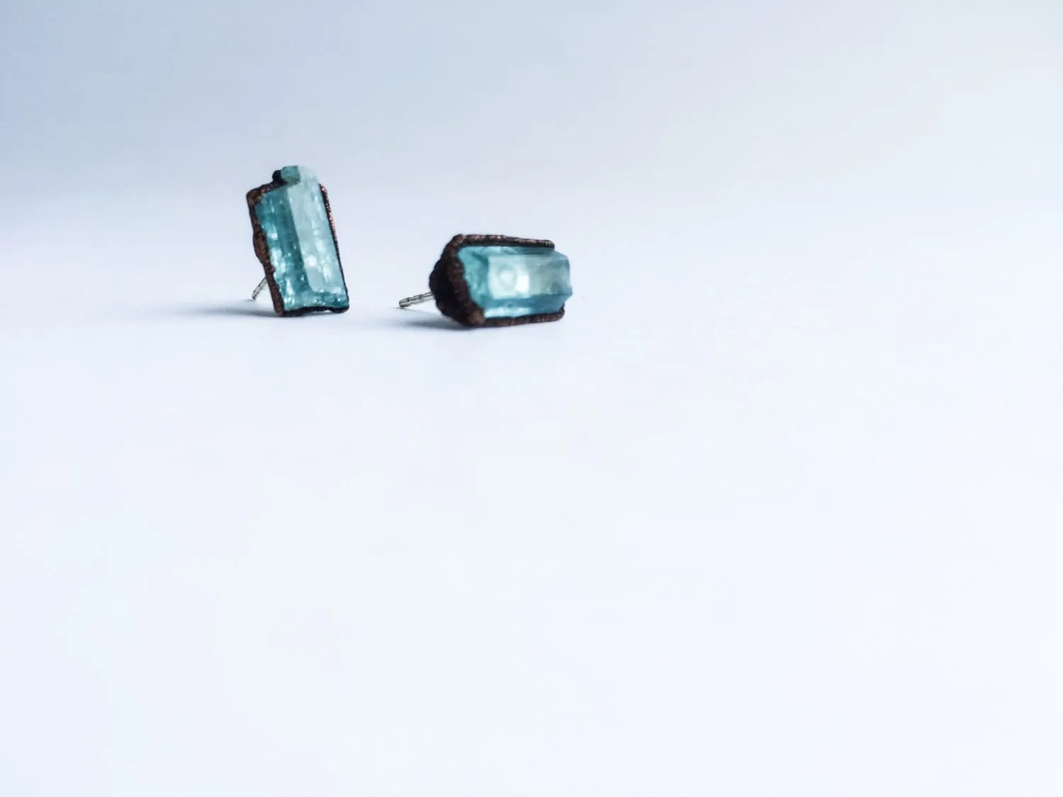 Aquamarine earrings | Aquamarine stud earrings