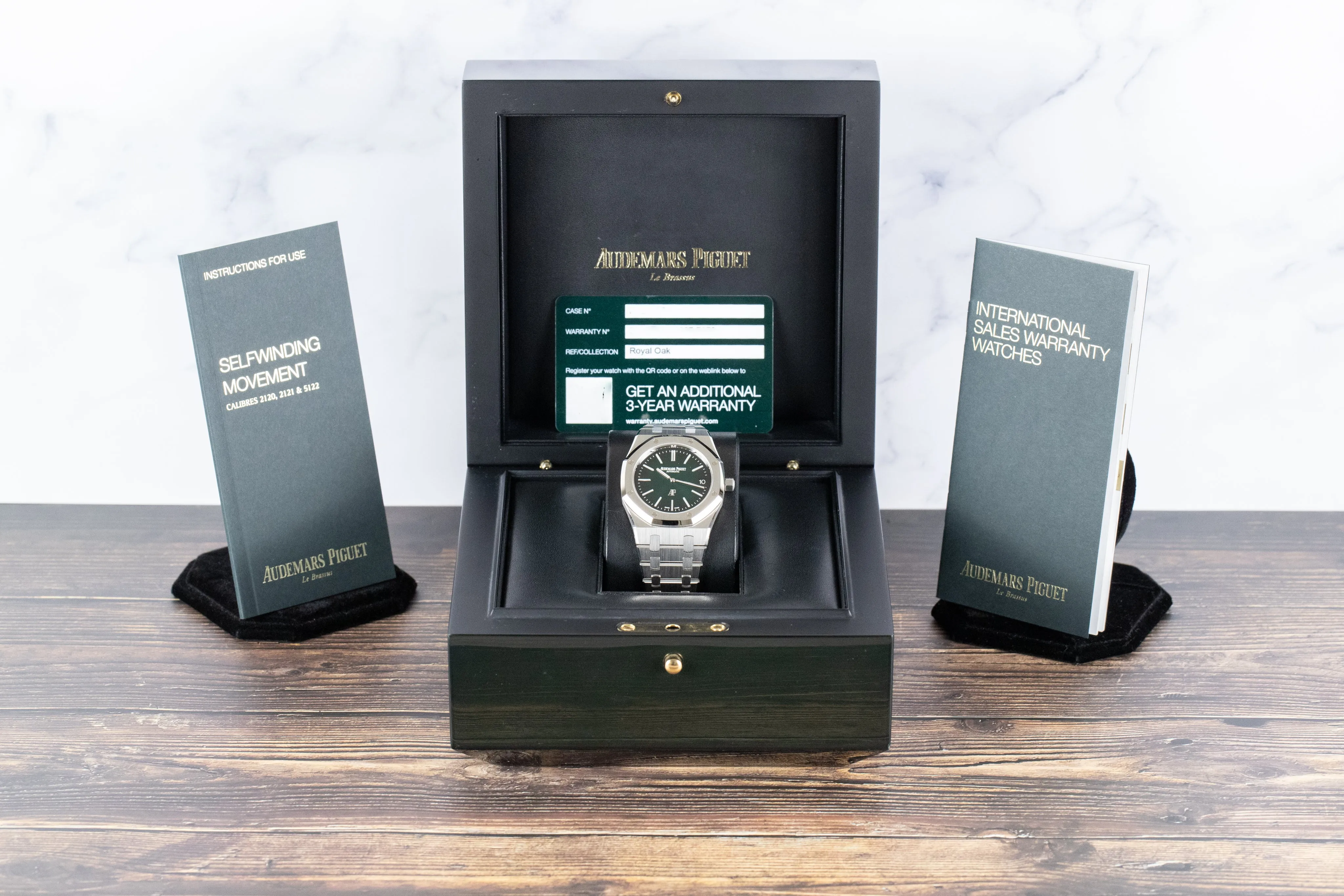 Audemars Piguet<br>15202PT Royal Oak Jumbo Green Dial