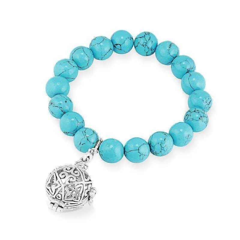 Bead Perfumed Bracelet - Enchanted Silver