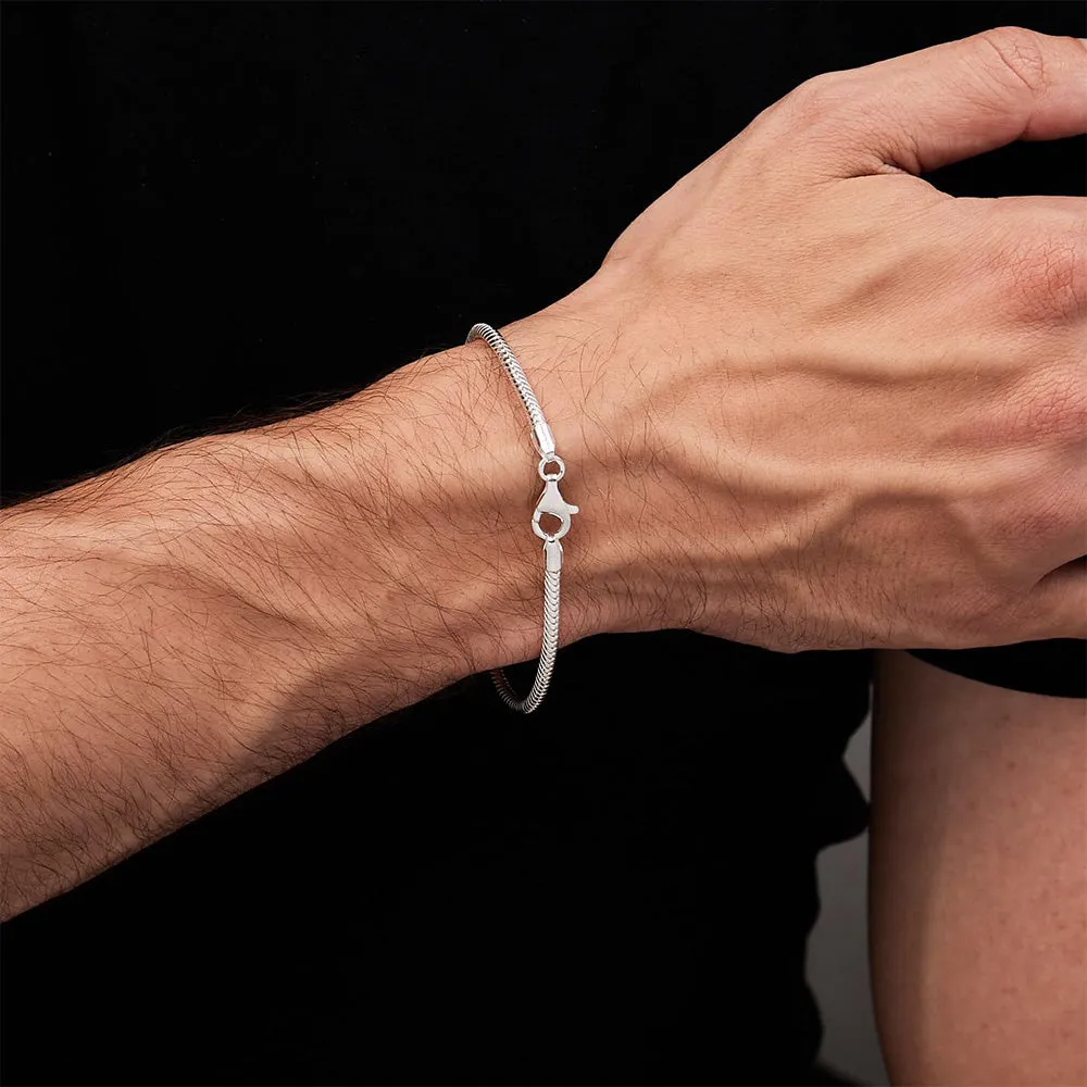 Beautiful Italian 2.3mm Snake Chain Bracelet | 925 Sterling Silver for Men & Women