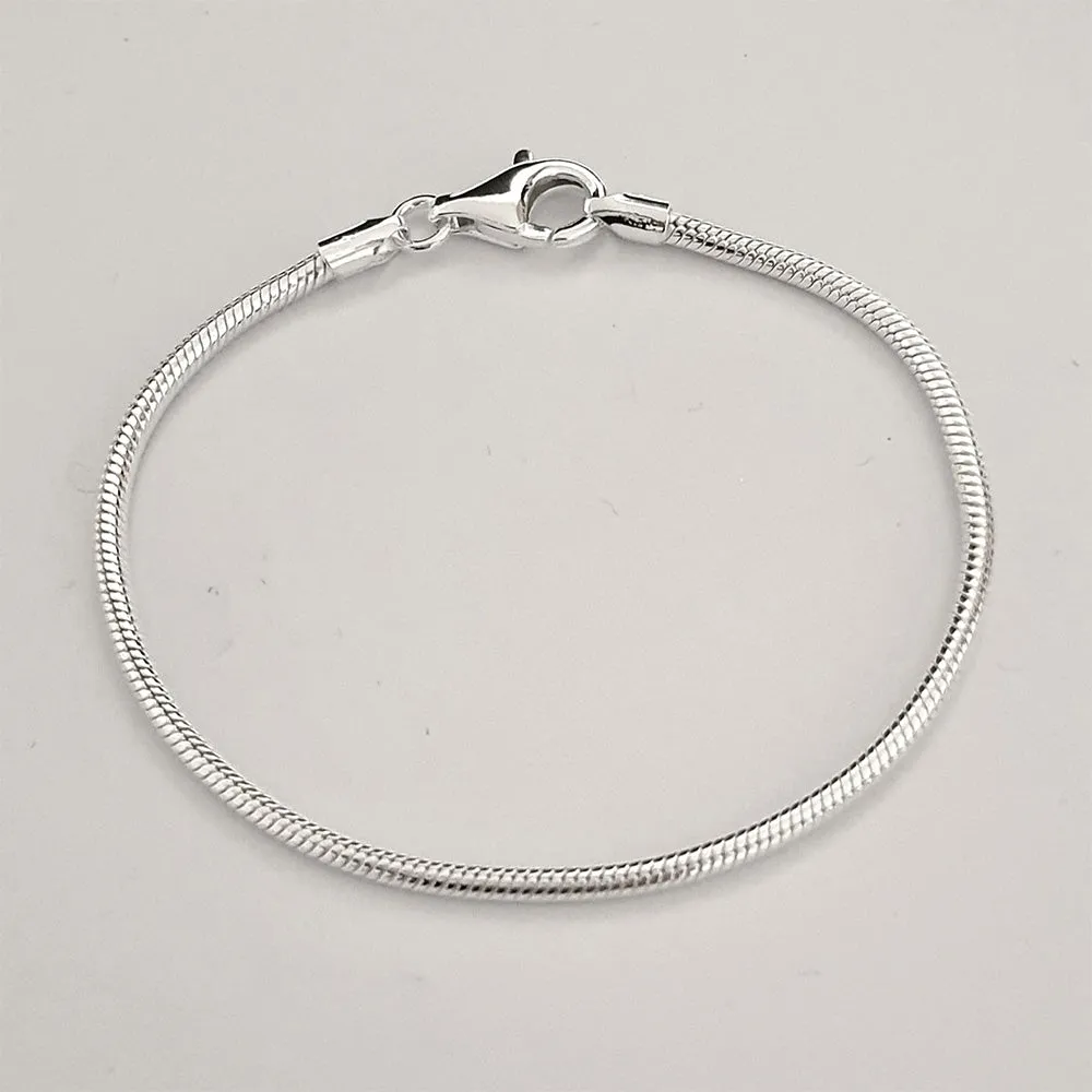 Beautiful Italian 2.3mm Snake Chain Bracelet | 925 Sterling Silver for Men & Women