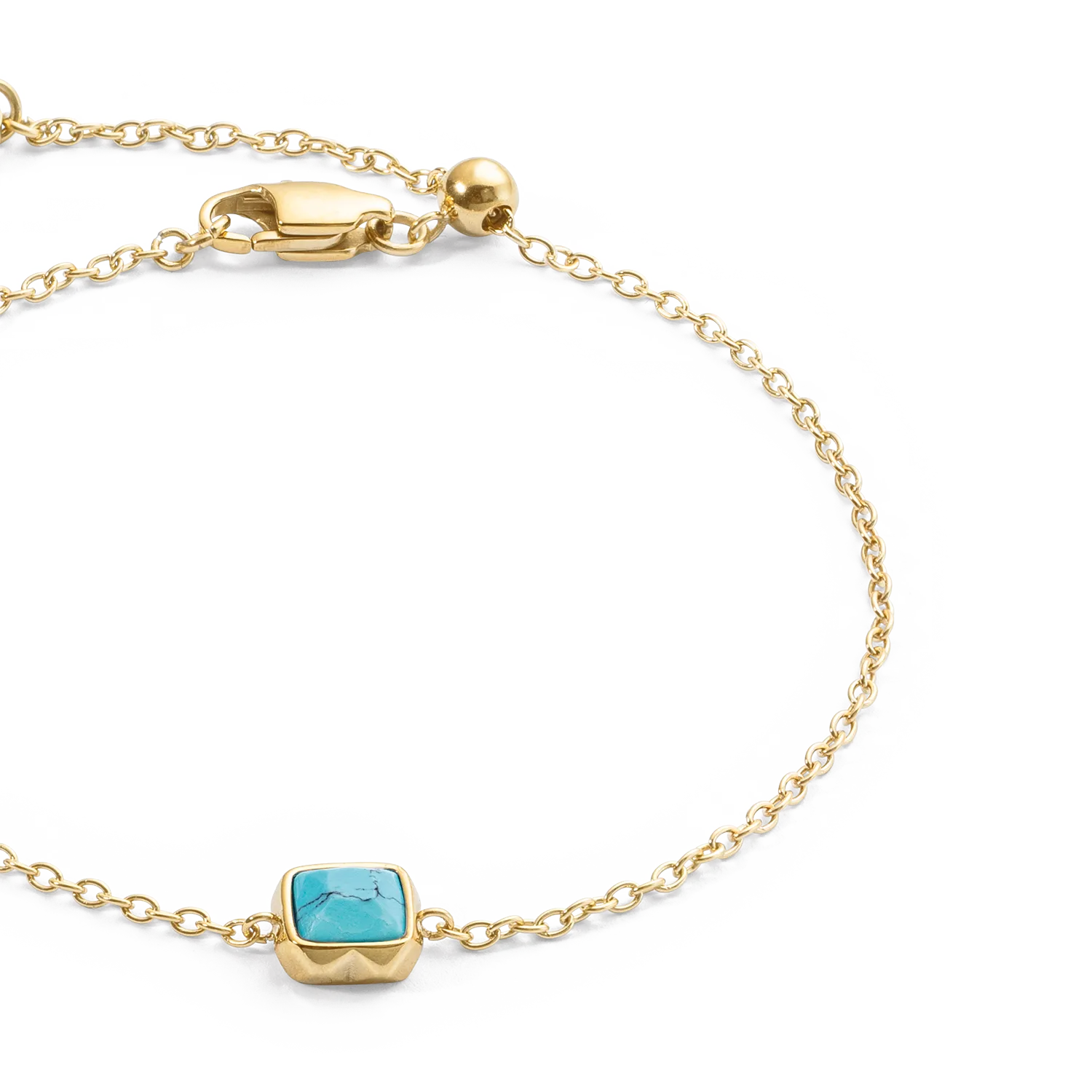 Birthstone December Bracelet Turquoise Gold