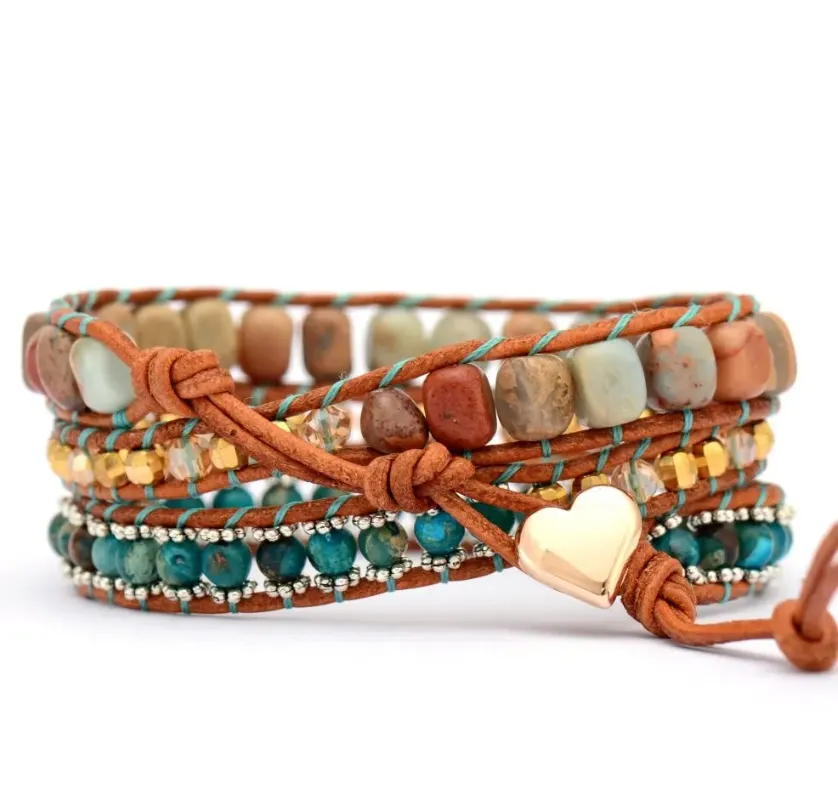 Bracelet Africain en Turquoise Jaspe