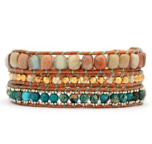 Bracelet Africain en Turquoise Jaspe