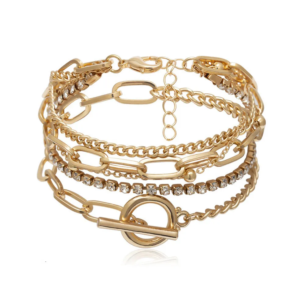 Bracelet chain set Gold