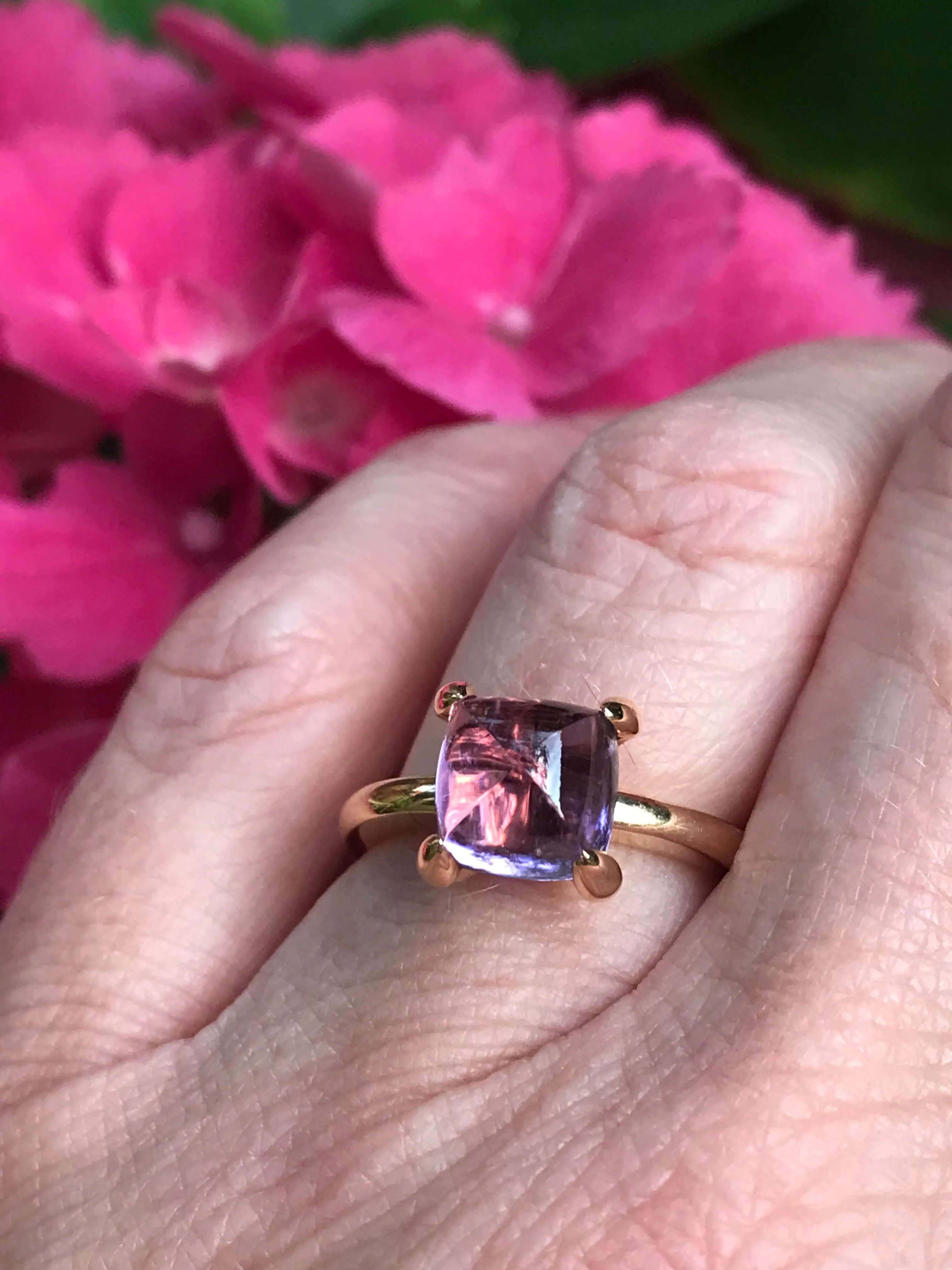 Buchwald 3.00ct amethyst ring set in 18ct rose gold